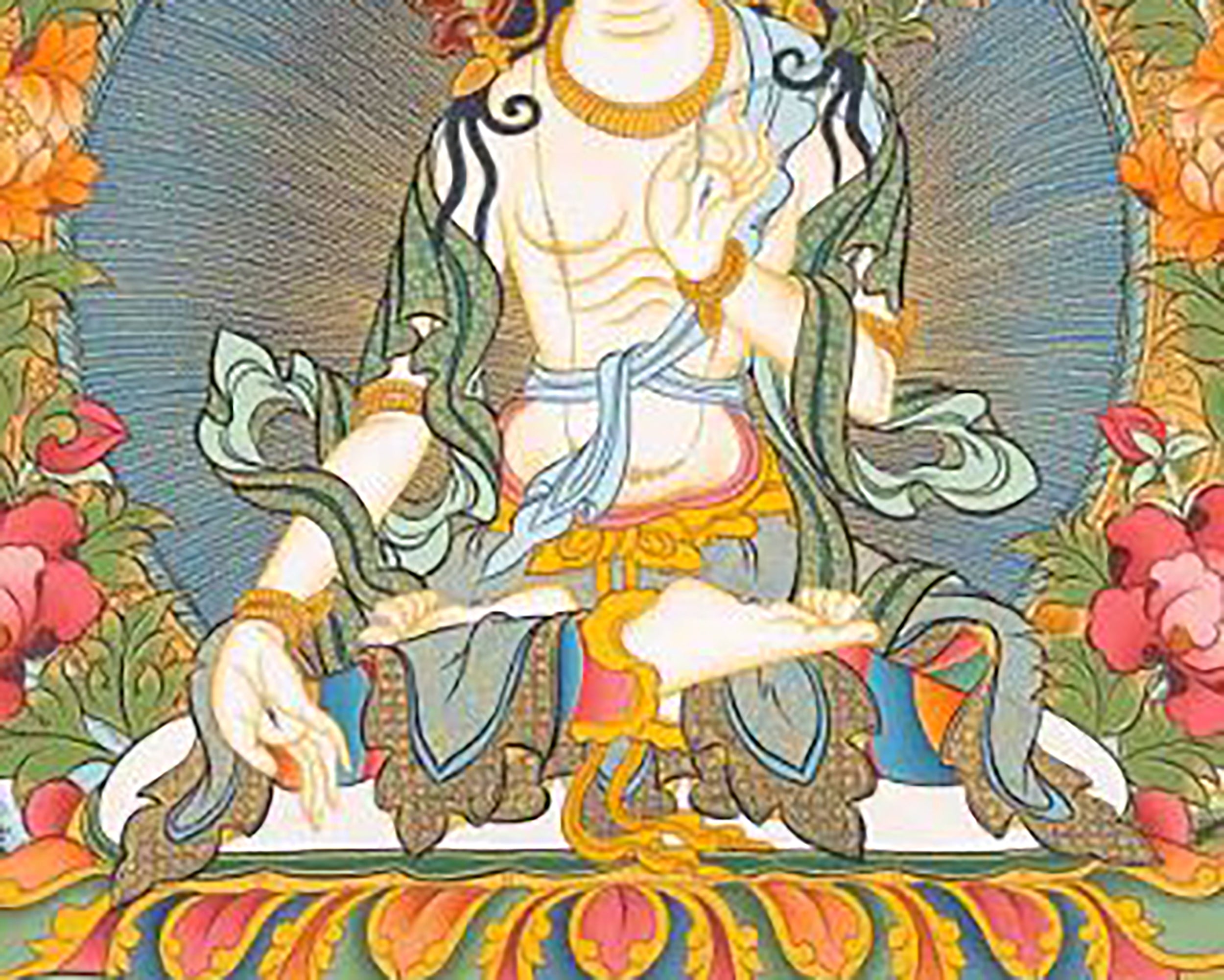 Thangka of White Tara | Healing and Longevity Sacred Art