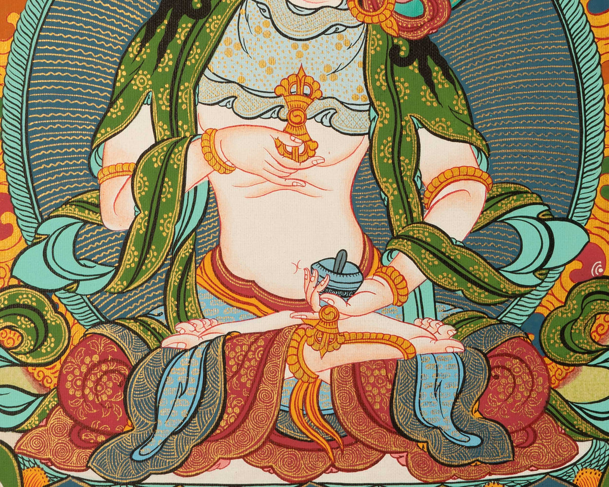 Small Size Vajrasattva Thangka | Buddhist Shrine Room Decor