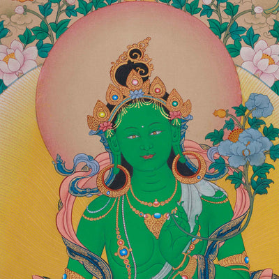 Traditional Thangka of 21 Tara | Compassion and Swift Protection