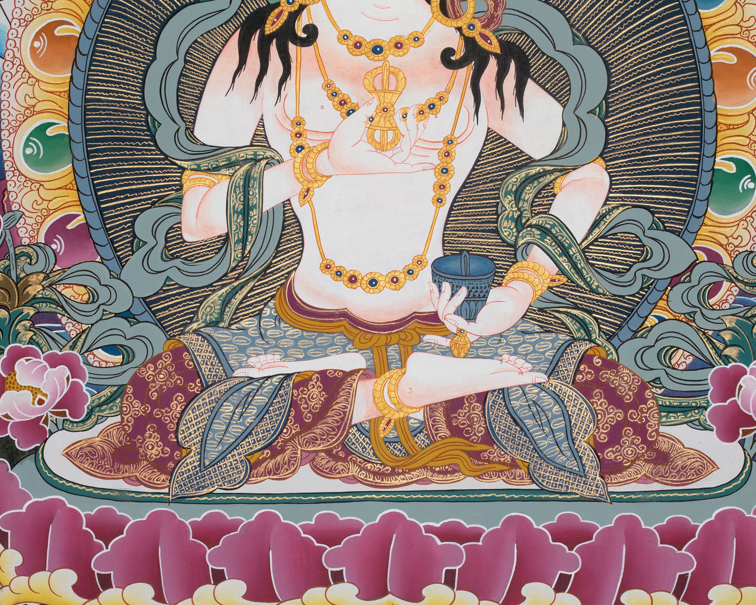 Vajrasattva, Bodhisattva of Purification | Hand-Painted Dorje Sempa