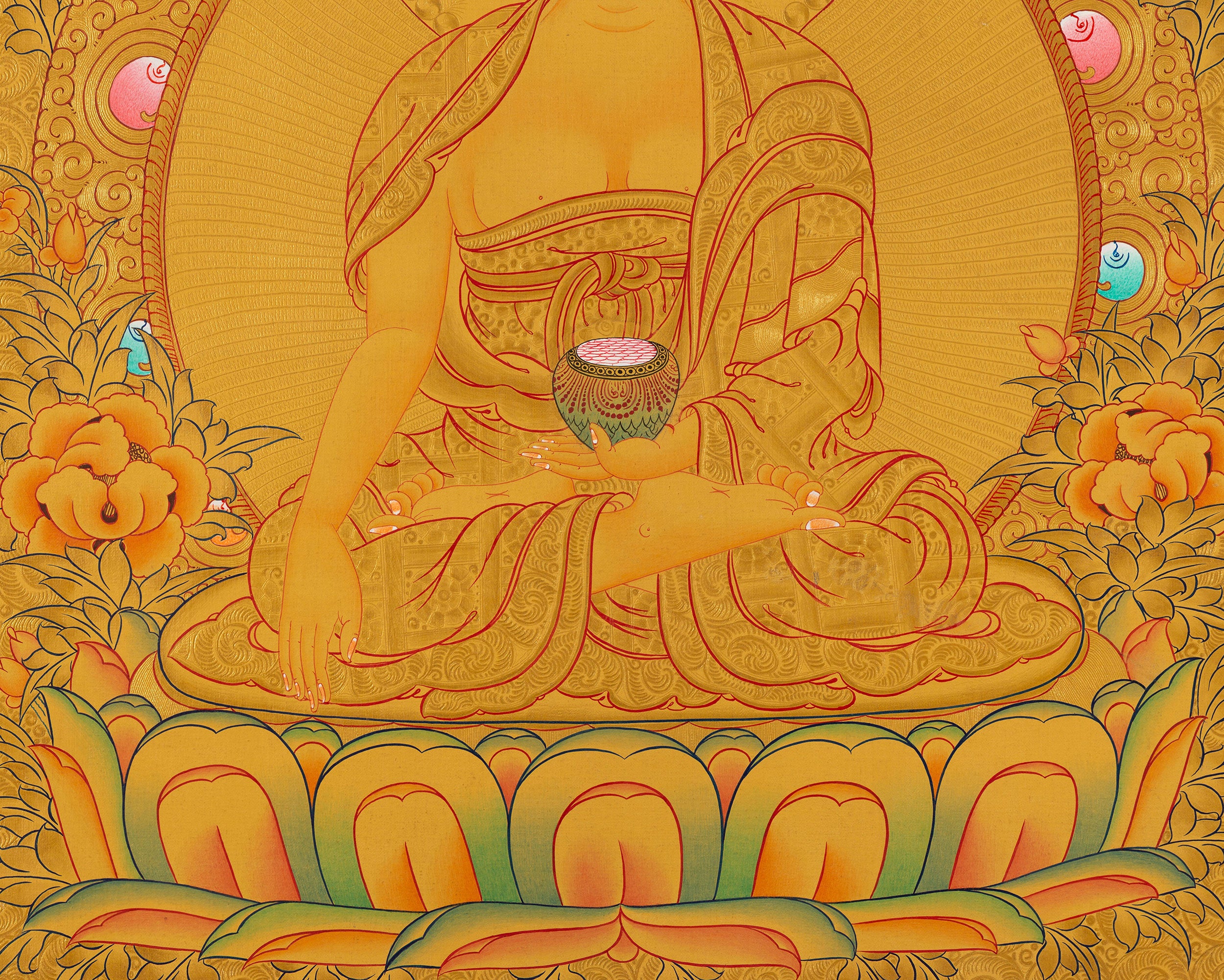 108 Buddha Thangka | Exclusive Gold Artwork | Spiritual Masterpiece