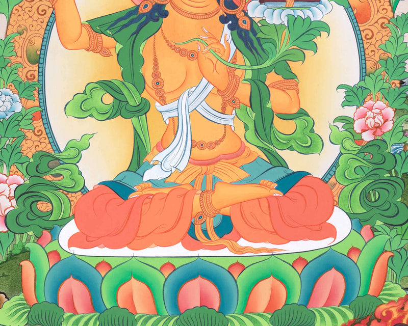 Manjushri Wisdom Bodhisattva | Chenrezig and Vajrapani | Five Dhyani Buddhas