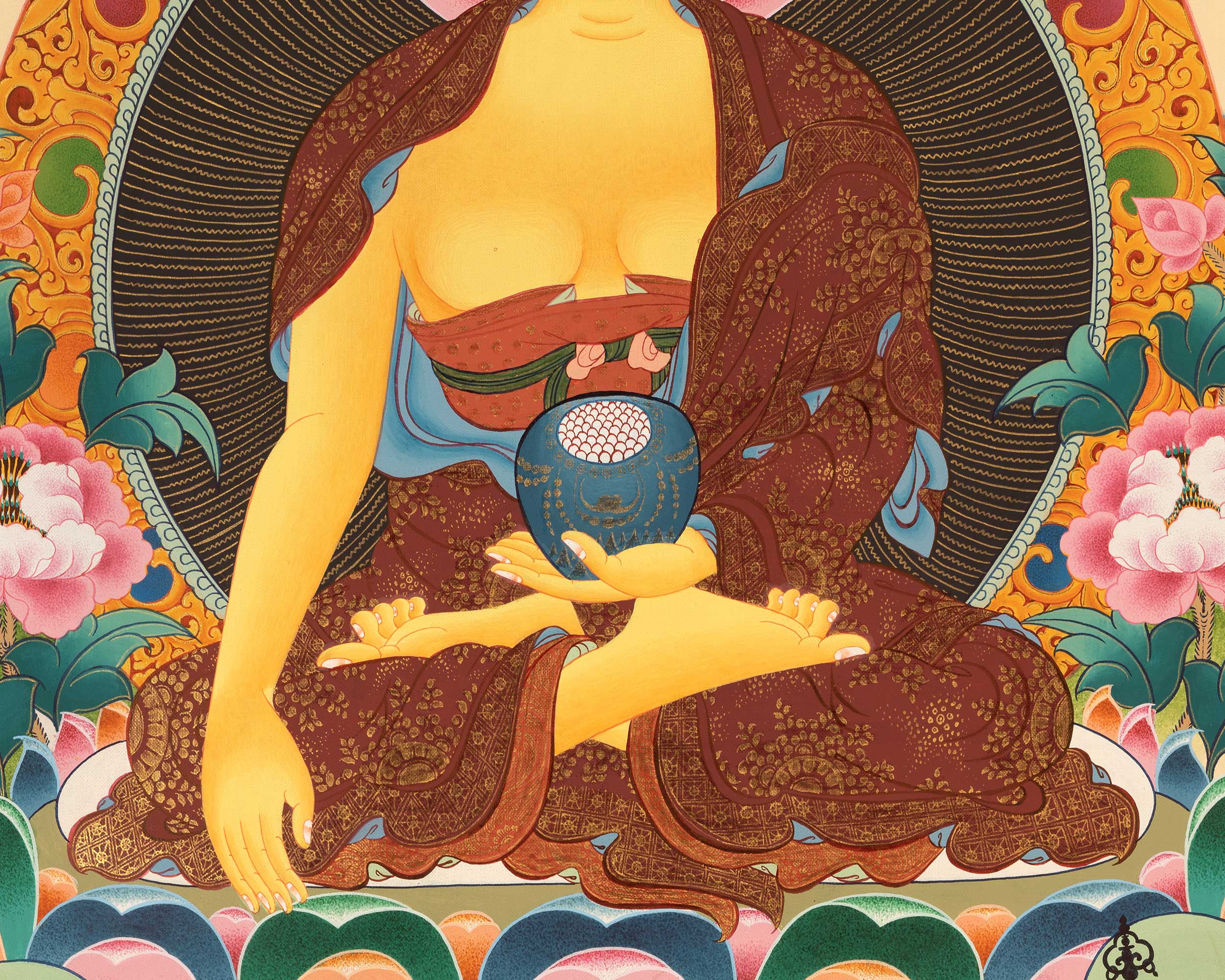 Traditional Shakyamuni Buddha |  Buddhist Thangka Painting