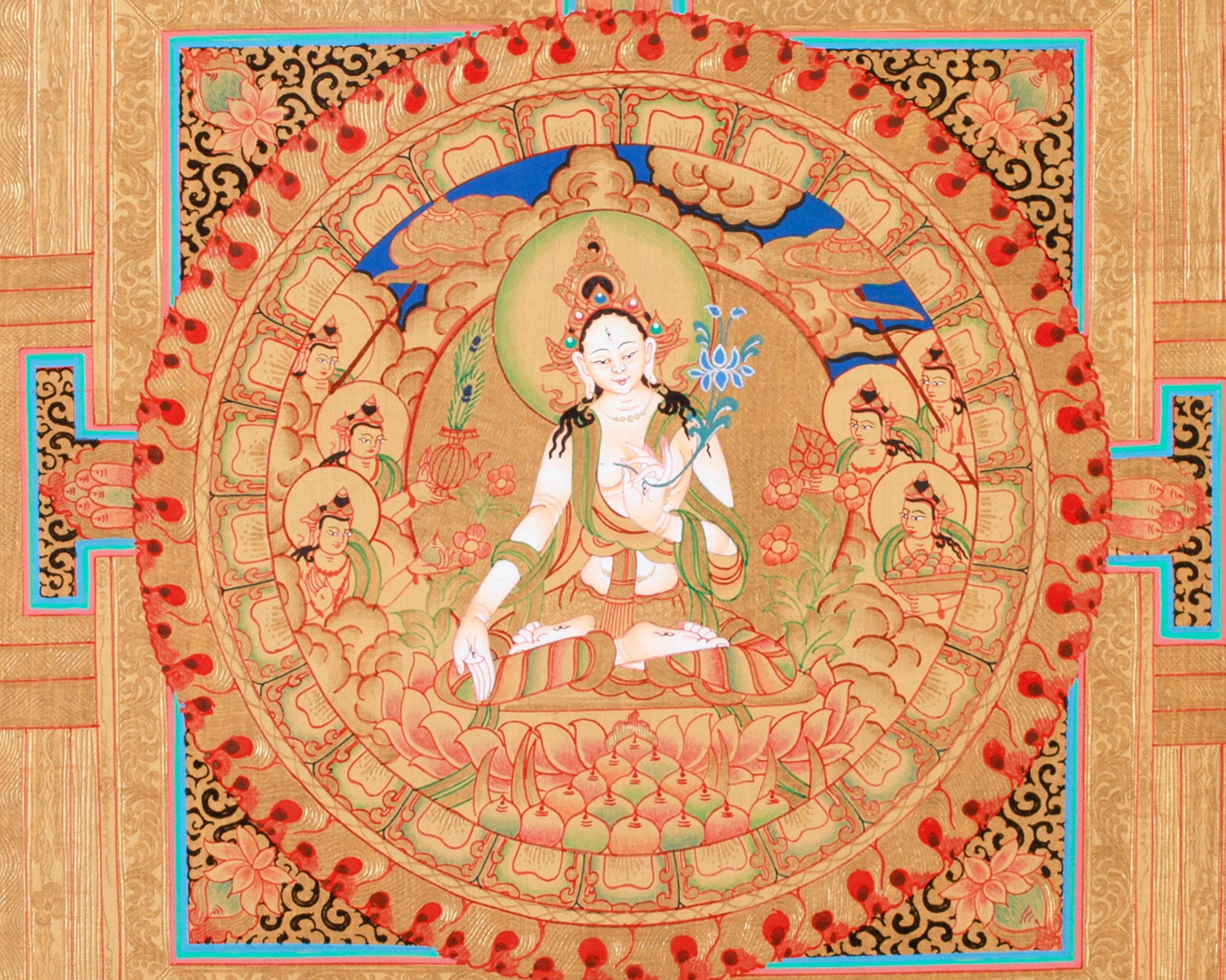 Golden Sita Tara Mandala | Sacred Symbol of Compassion & Wisdom