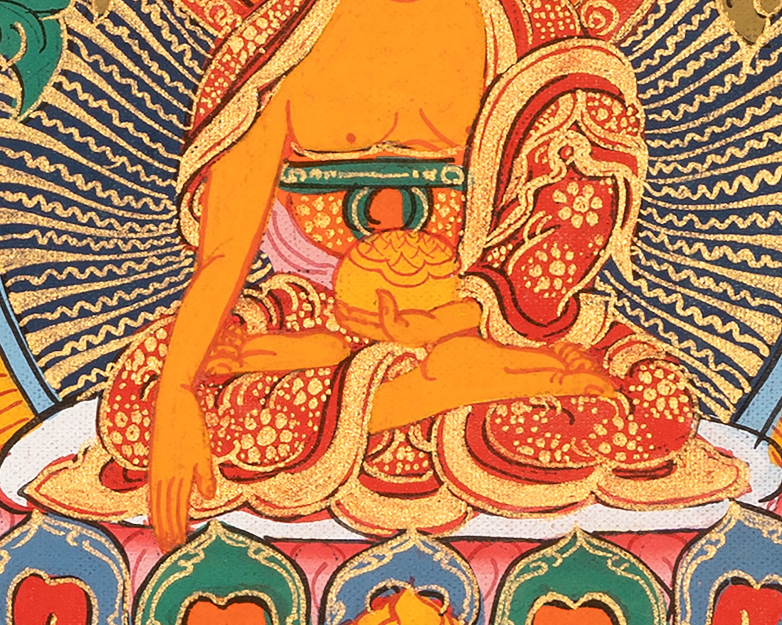 Vintage Buddha Life Thangka | Shakyamuni Buddha Story Thangka for Meditation