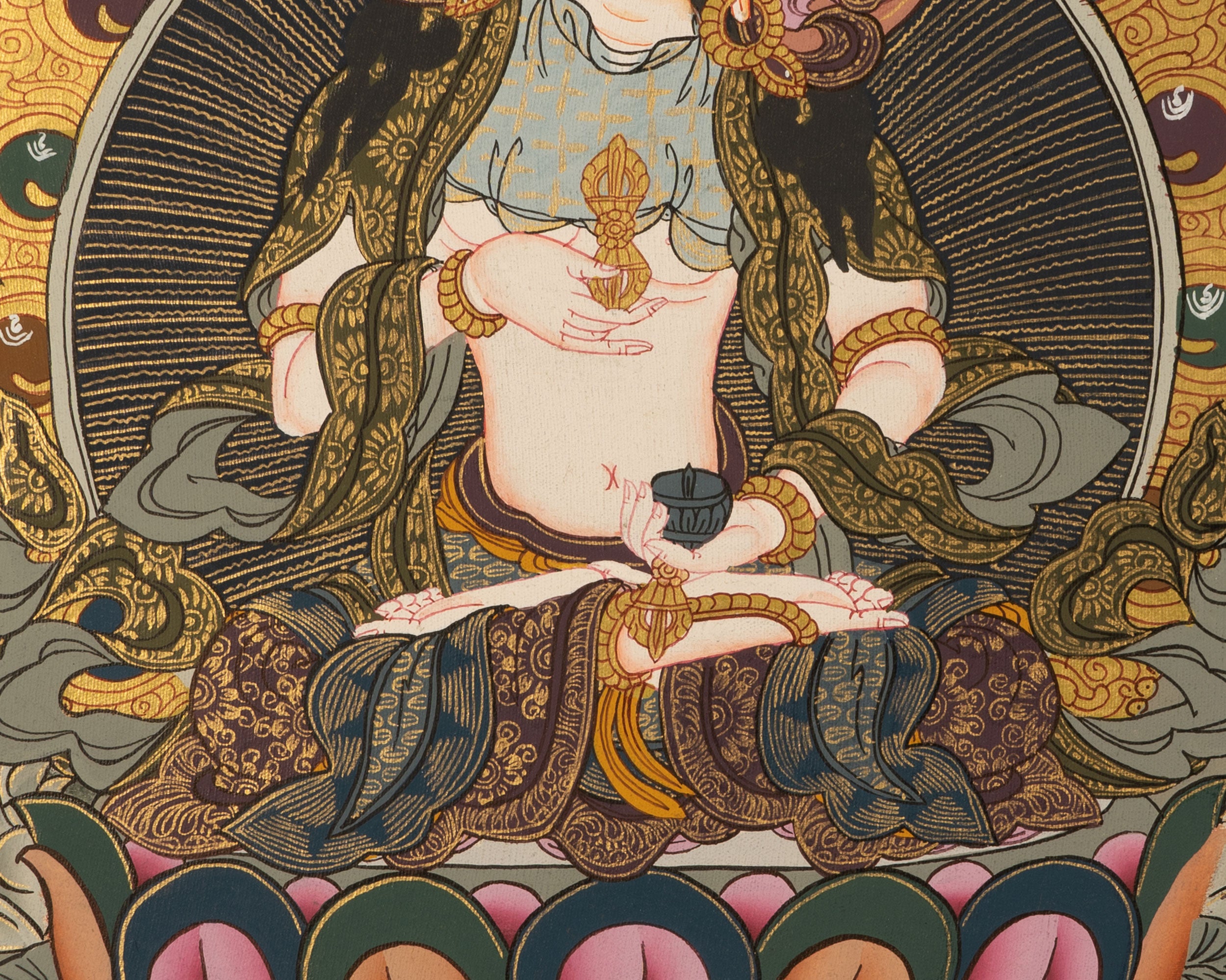 Painting Of Vajrasattva | Tibetan Buddhist Thangka