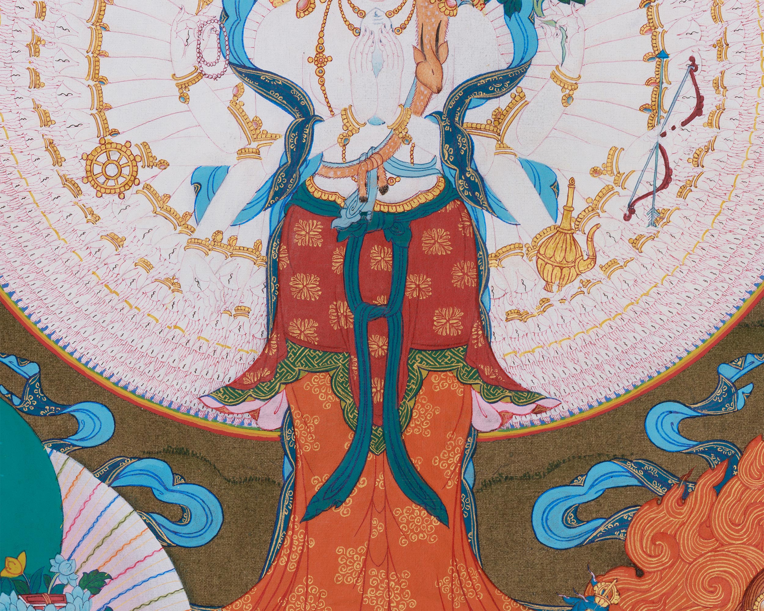 Avalokiteshvara Compassion in Tibetan Buddhism | Thousand Armed Chenrezig Thangka