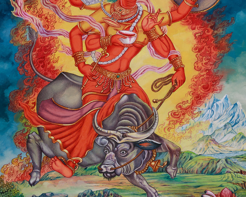 Goddess Varahi Thangka Print | Fierce Boar-Faced Goddess of Protection and Power