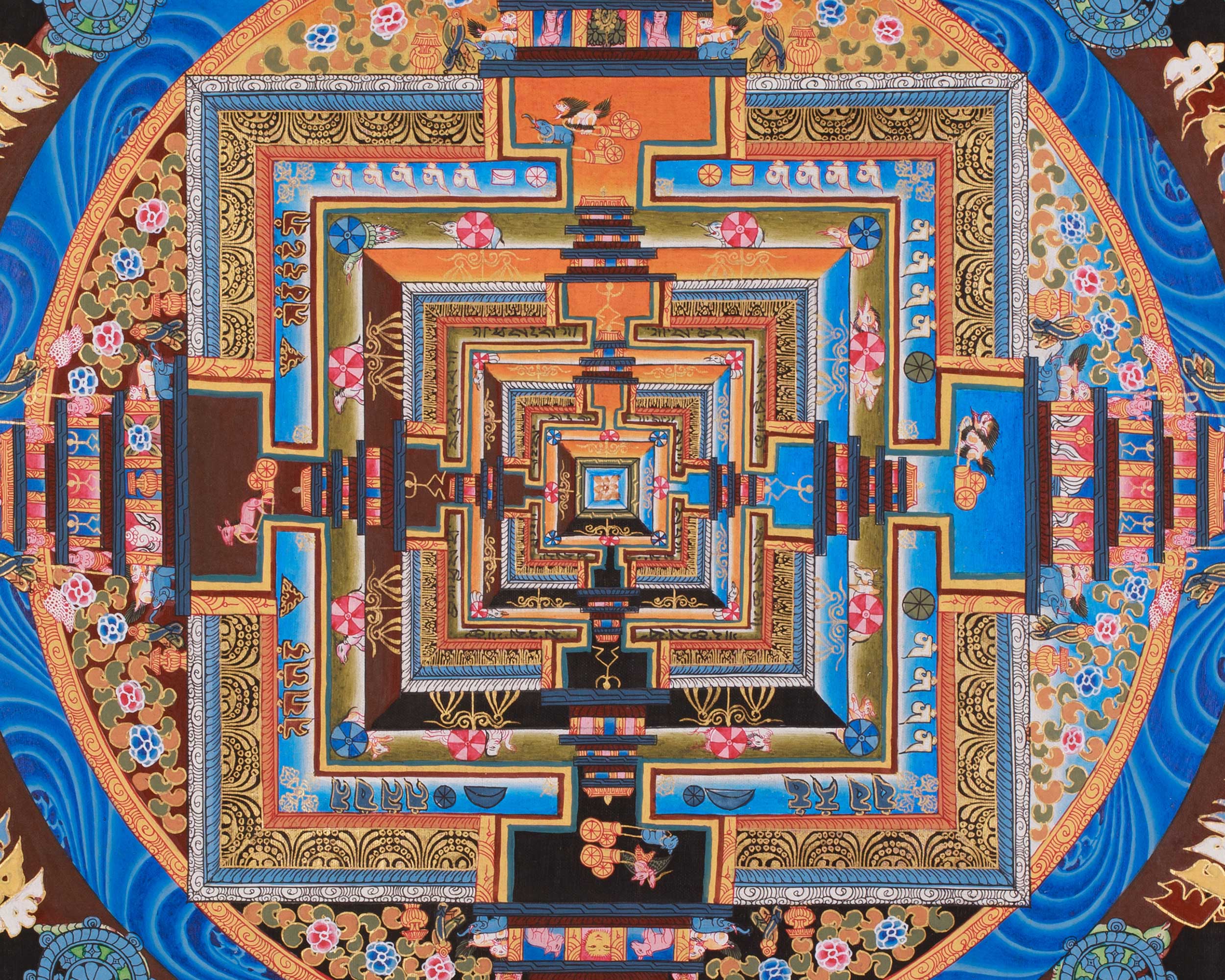 Kalachakra Mandala Artwork | Wheel of Time Thangka