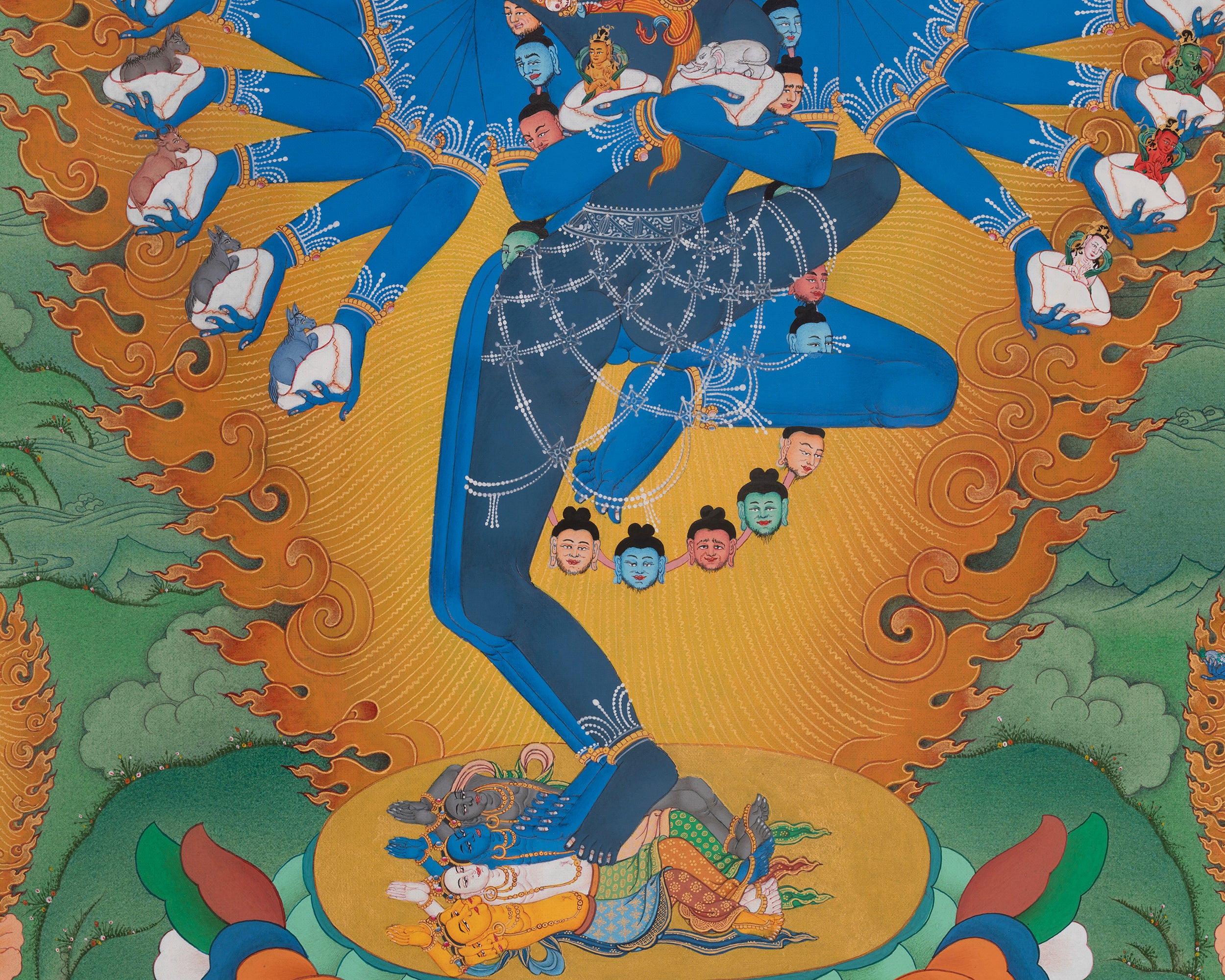 Hevajra Meditation Deity Thangka | Transformation of Negative Emotions