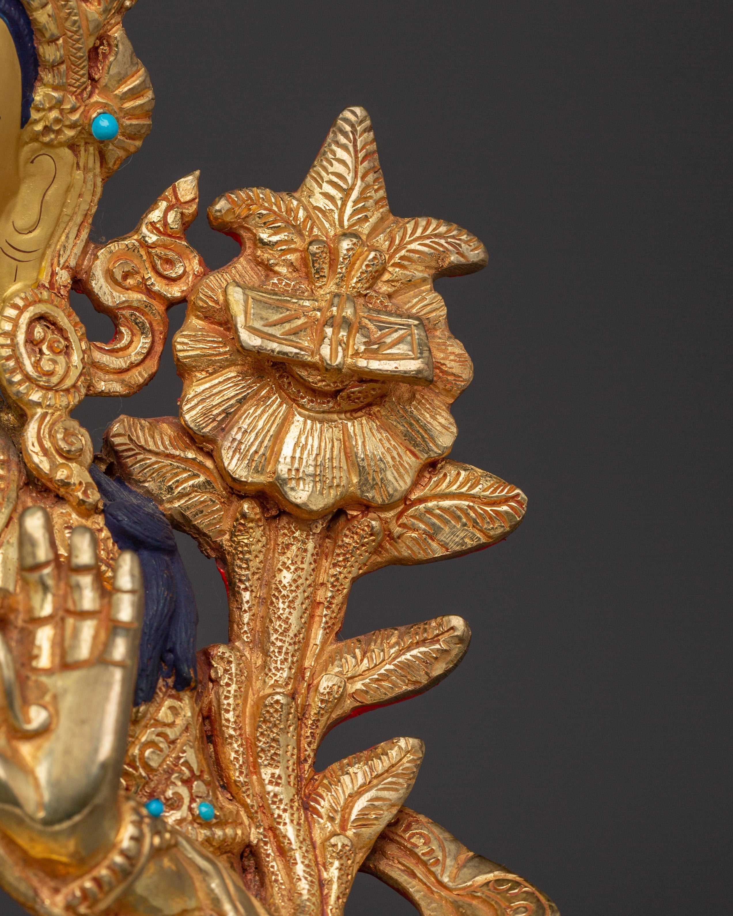 Manjushri Tibetan Wisdom Deity Statue | Traditionally Handcrafted Bodhisattva Statue