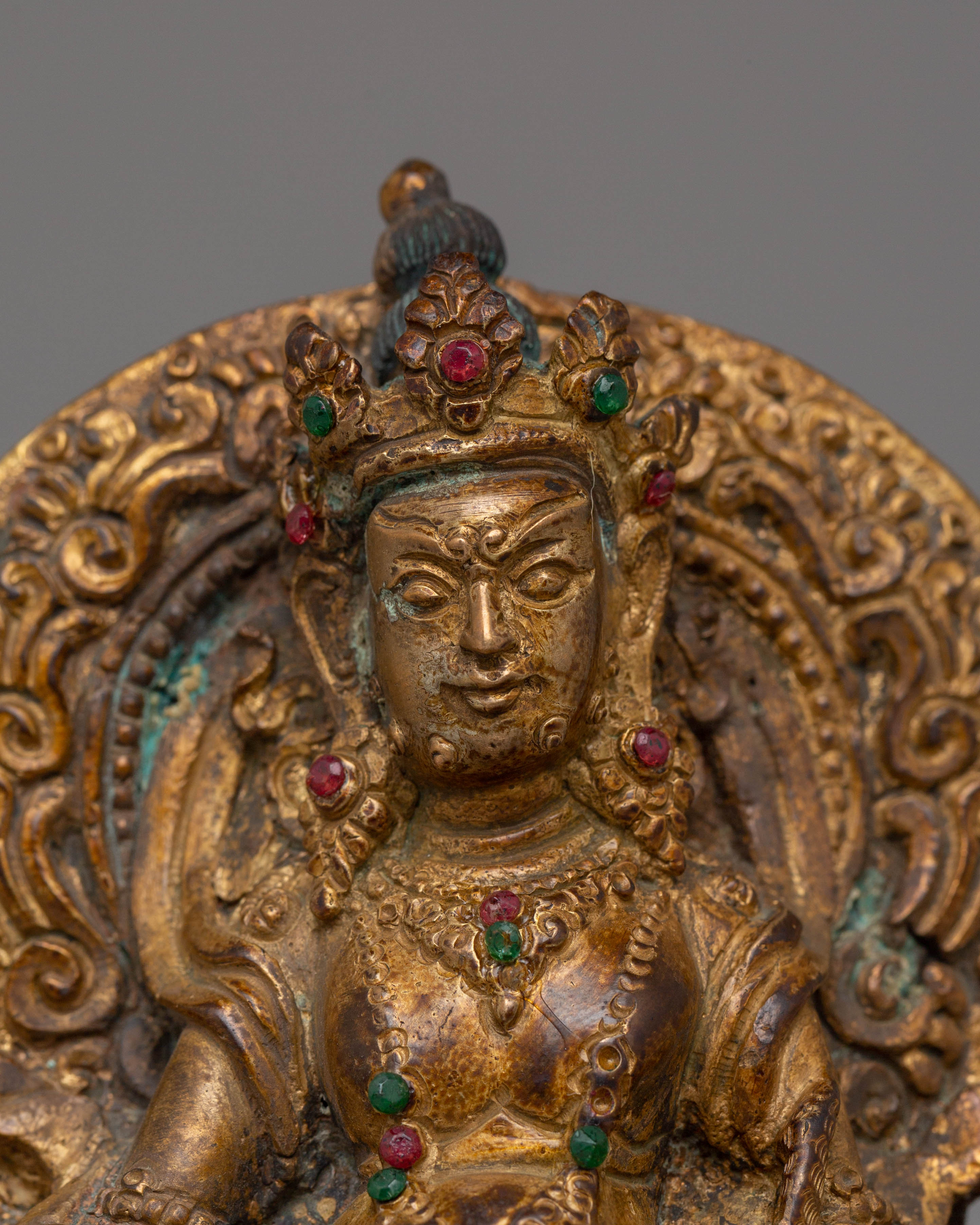 Handmade Dzambhala Copper Statue for Decor | Embodiment of Wealth