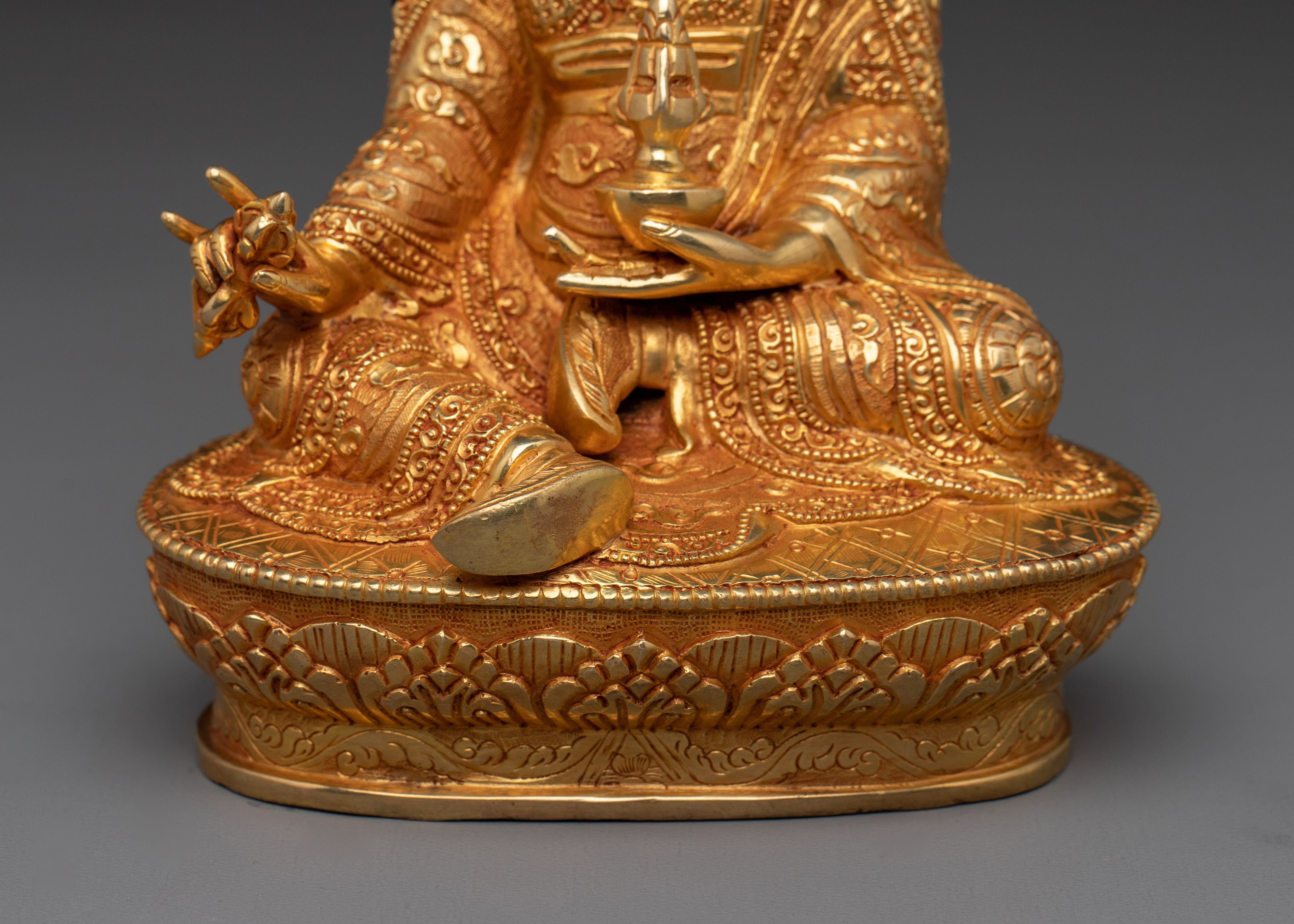 Handmade Statue of Guru Rinpoche With Khatvanga | Also known as Padmasambhava