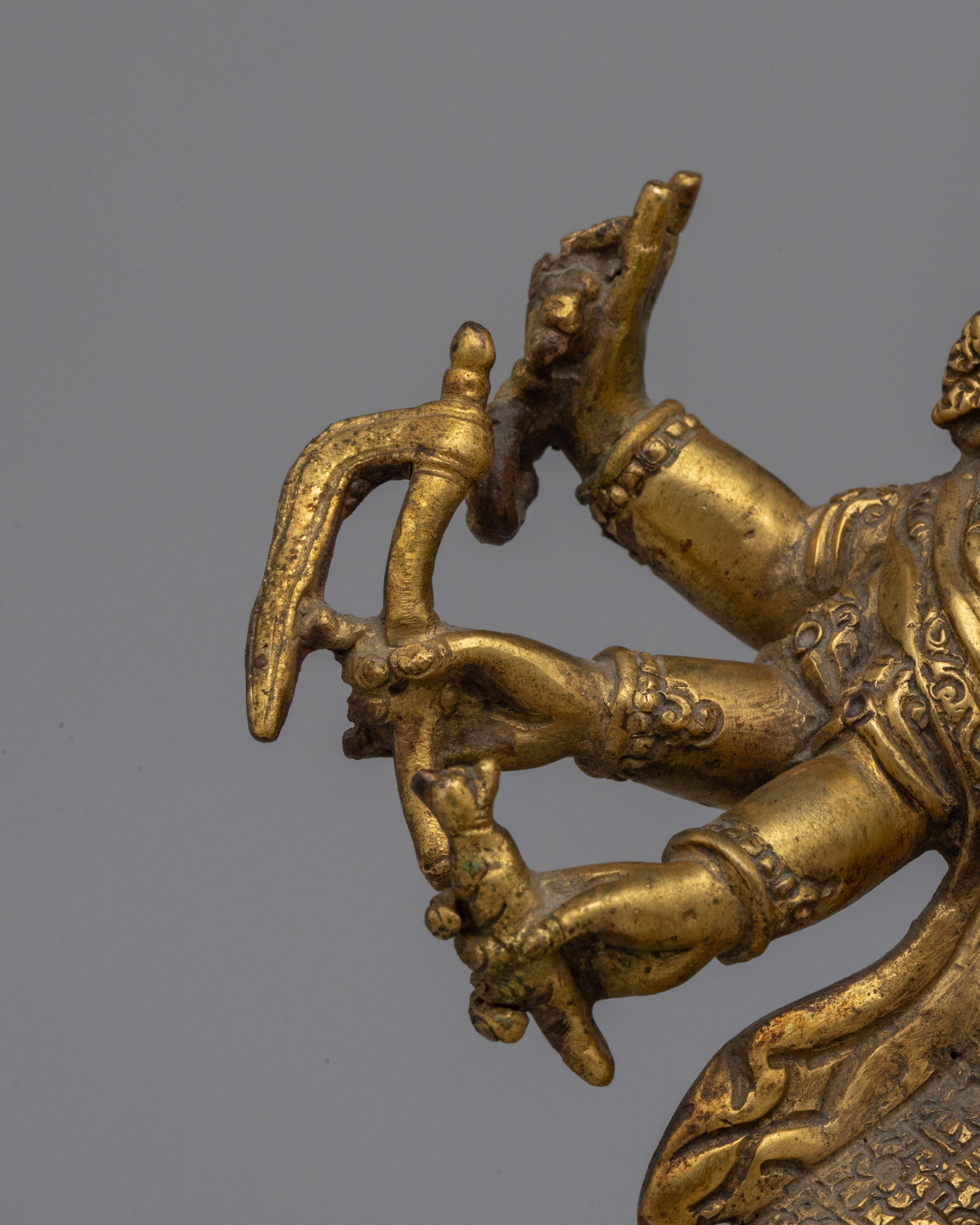 Antique Multi-Armed Ganesha Copper Statue | Spiritual Décor and Meditation