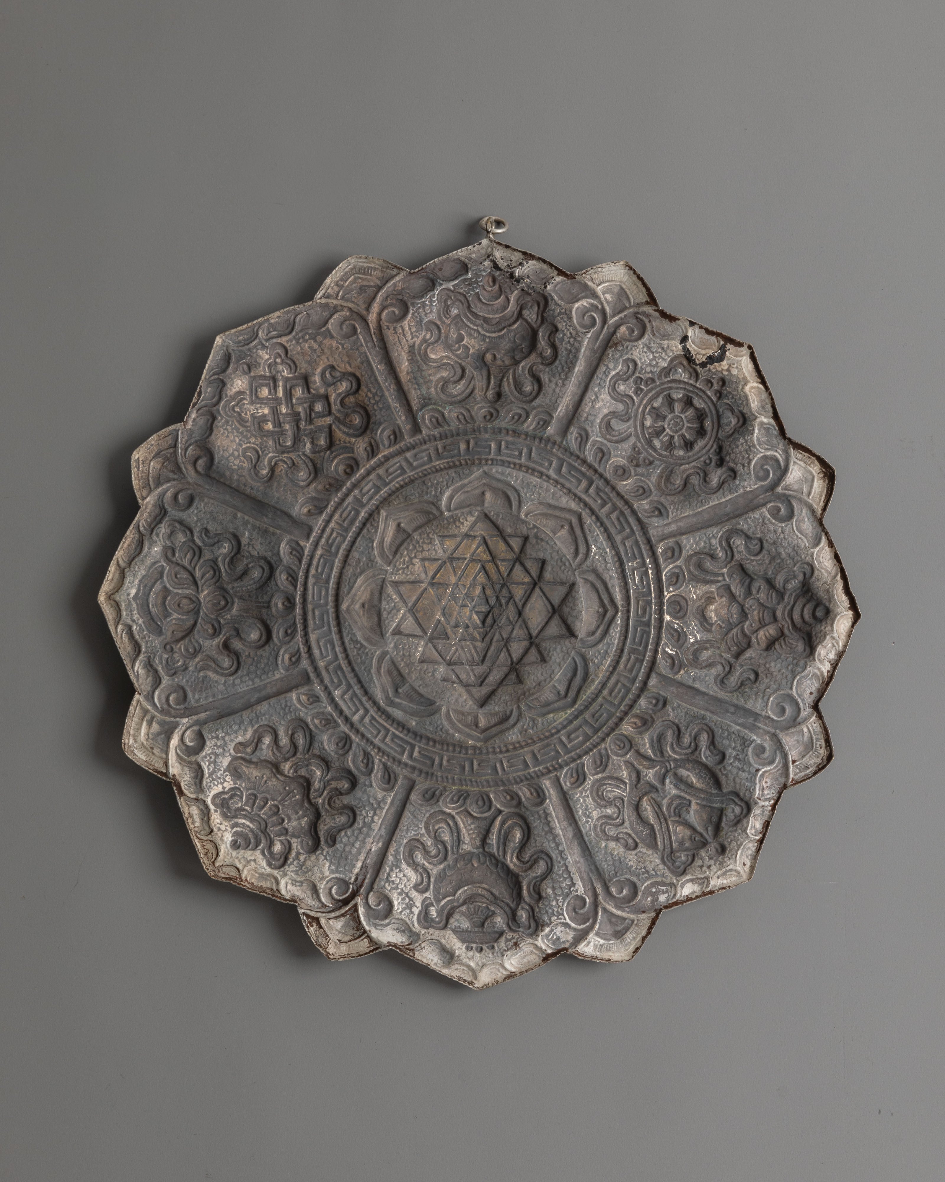 Sri Yantra Mandala Wall Art | Eight Auspicious Symbol Wall Hanging