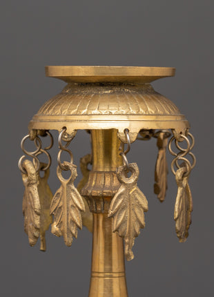 Nepali Traditional Brass Oil Lamp | Pooja Lamp for Home Altar and Decor