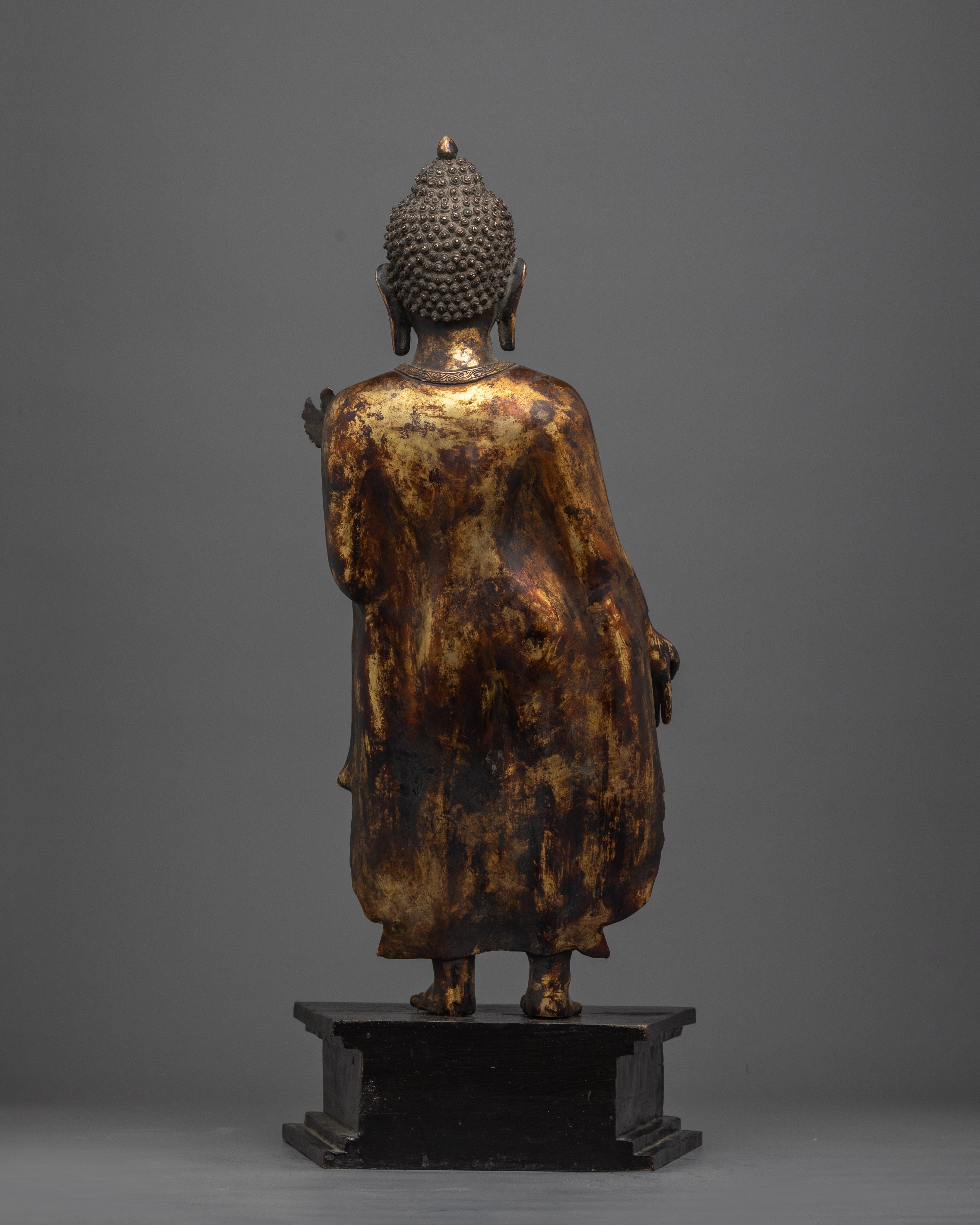 Antique Standing Shakyamuni Buddha Statue | Embrace Timeless Wisdom