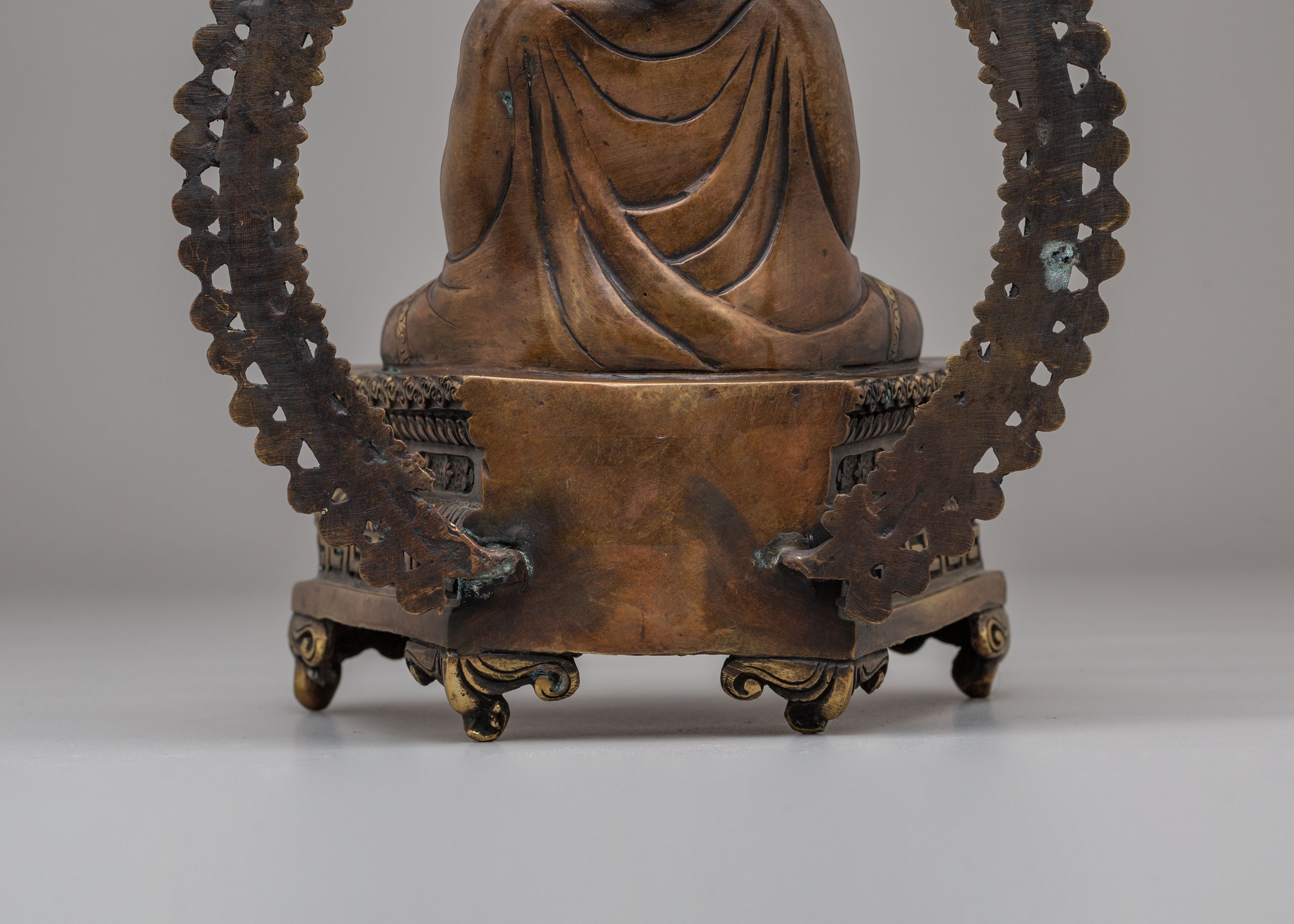 Handcrafted Amitabha Buddha Deity Statue | Copper Statue for Meditation