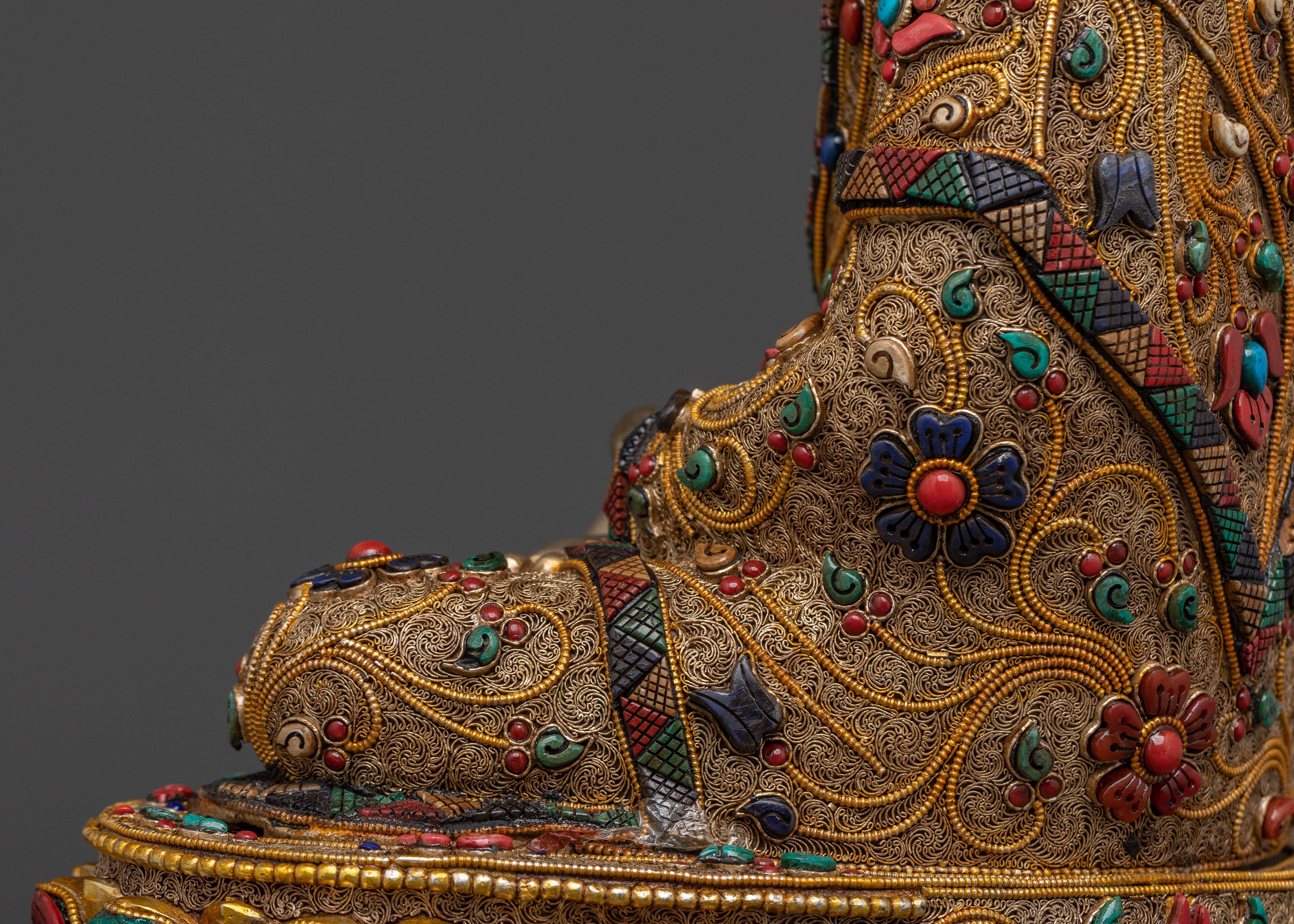 Shakyamuni Buddha Handcrafted Statue | Gold-Plated Tibetan Sacred Art