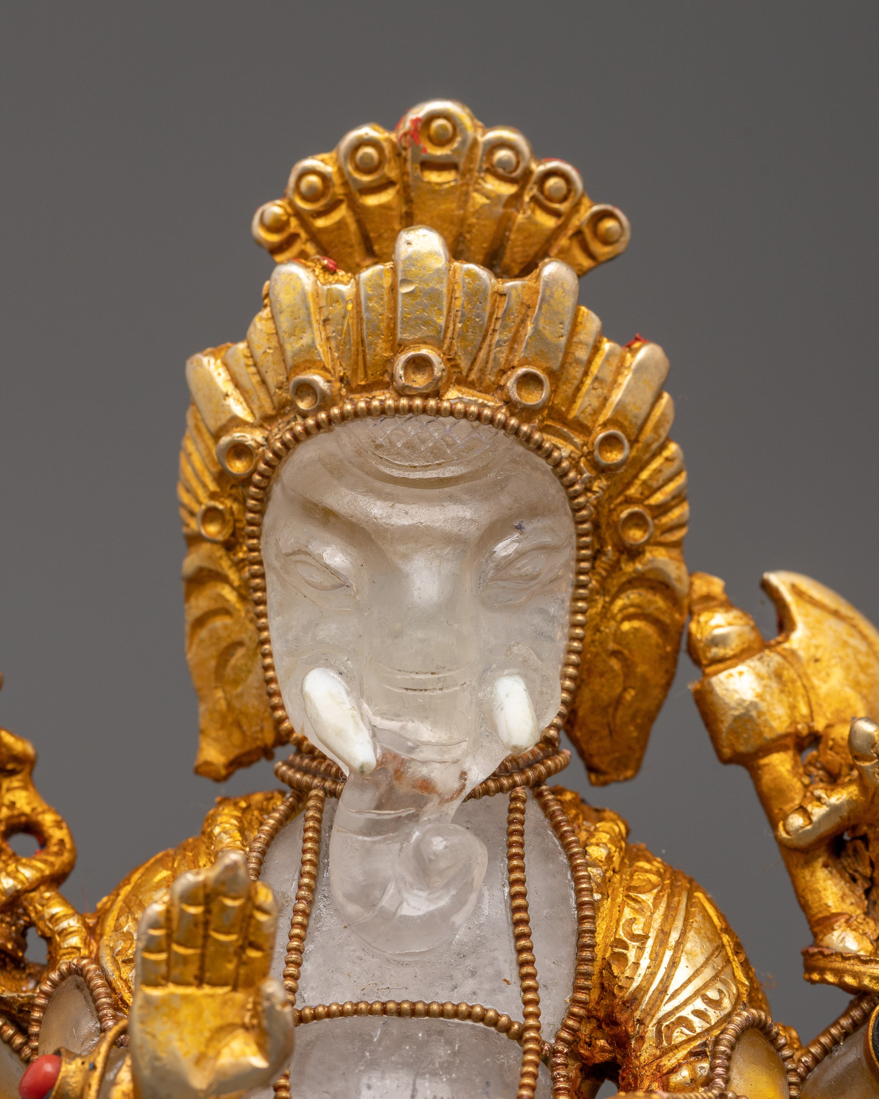 Ganesh Crystal Sculpture | Hindu Deity