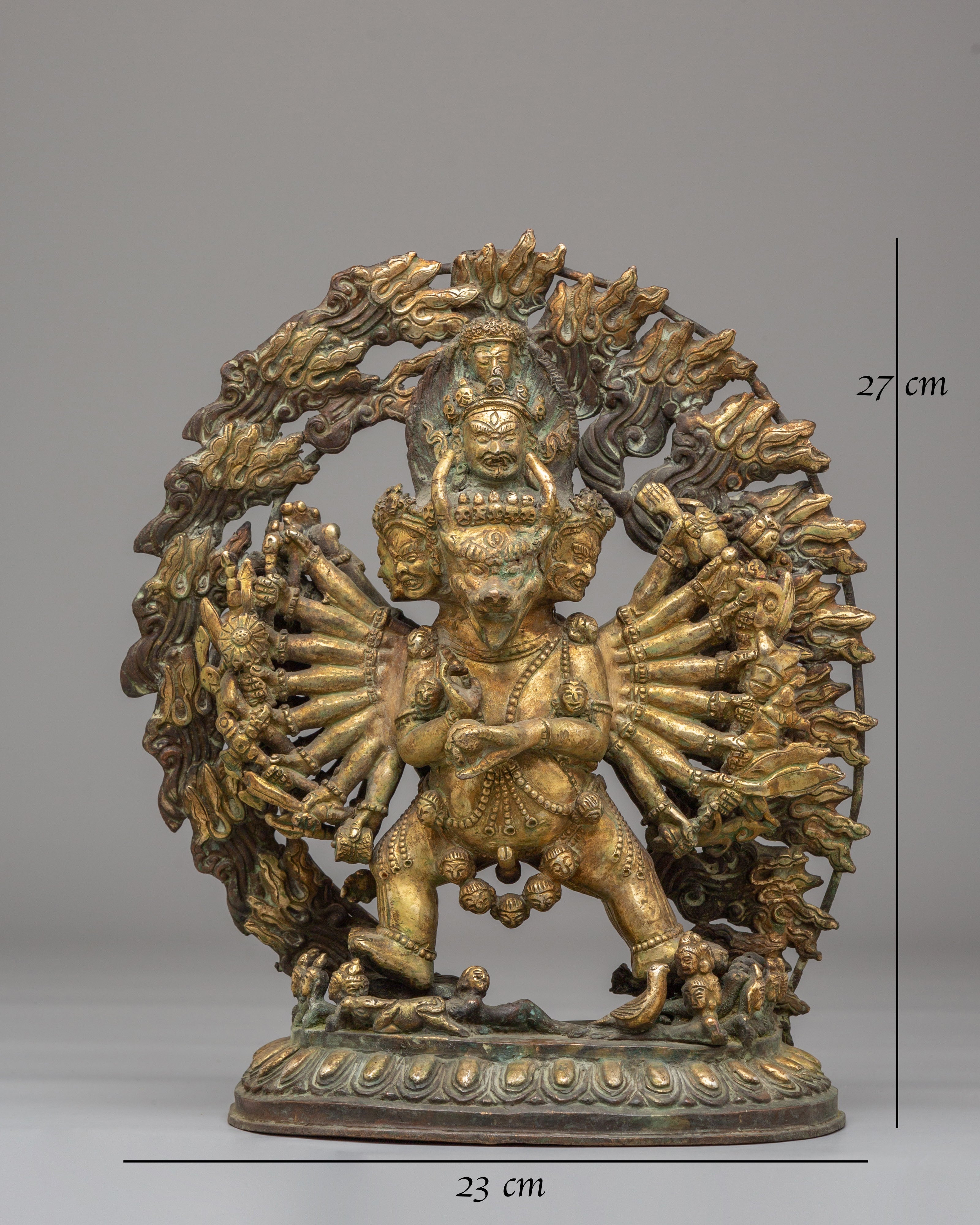 Sacred Yamantaka Deity Statue | Tibetan Buddhist Wrathful Deity