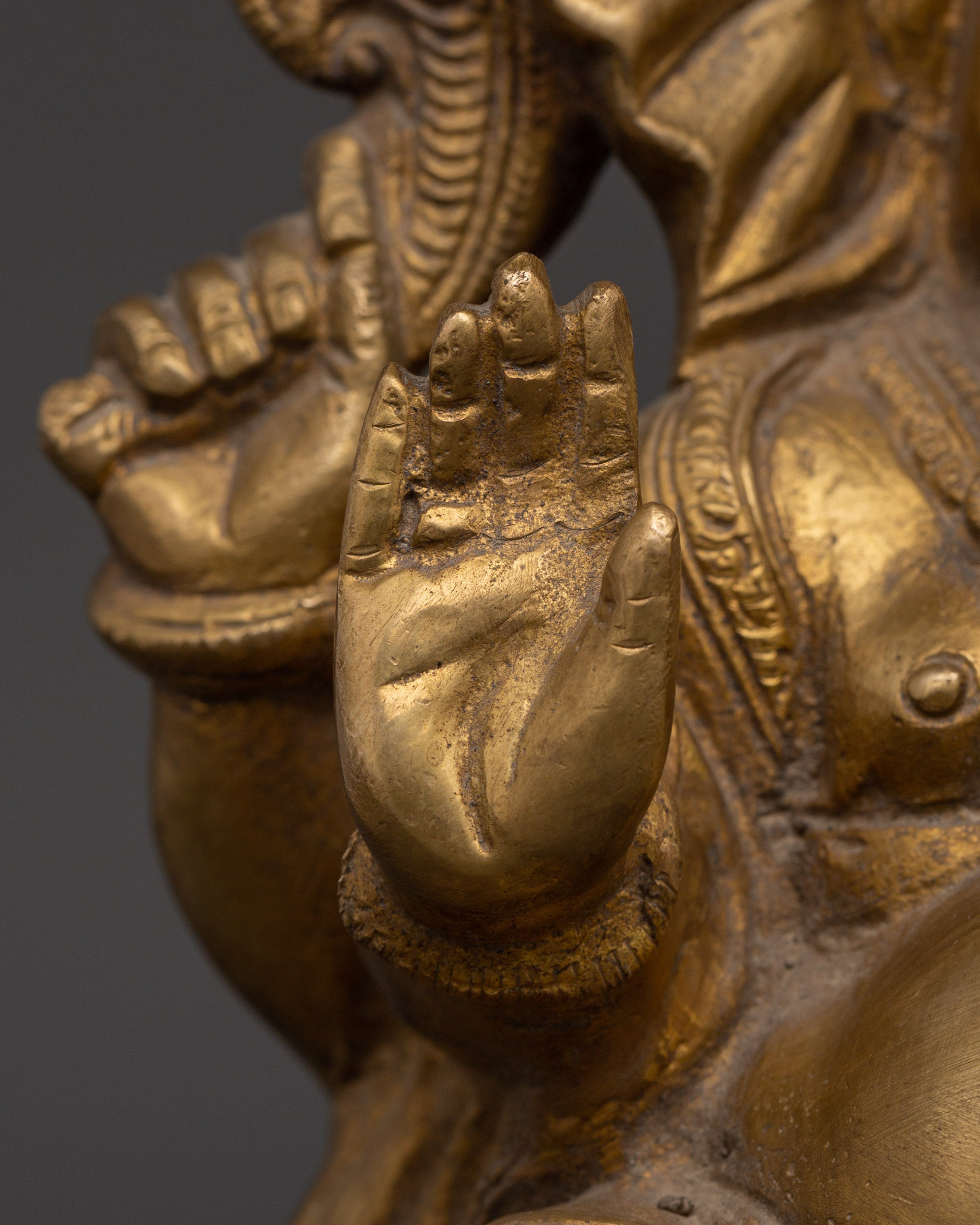 Sacred Ganesha Sculpture | Hindu Deity of Wisdom & Prosperity
