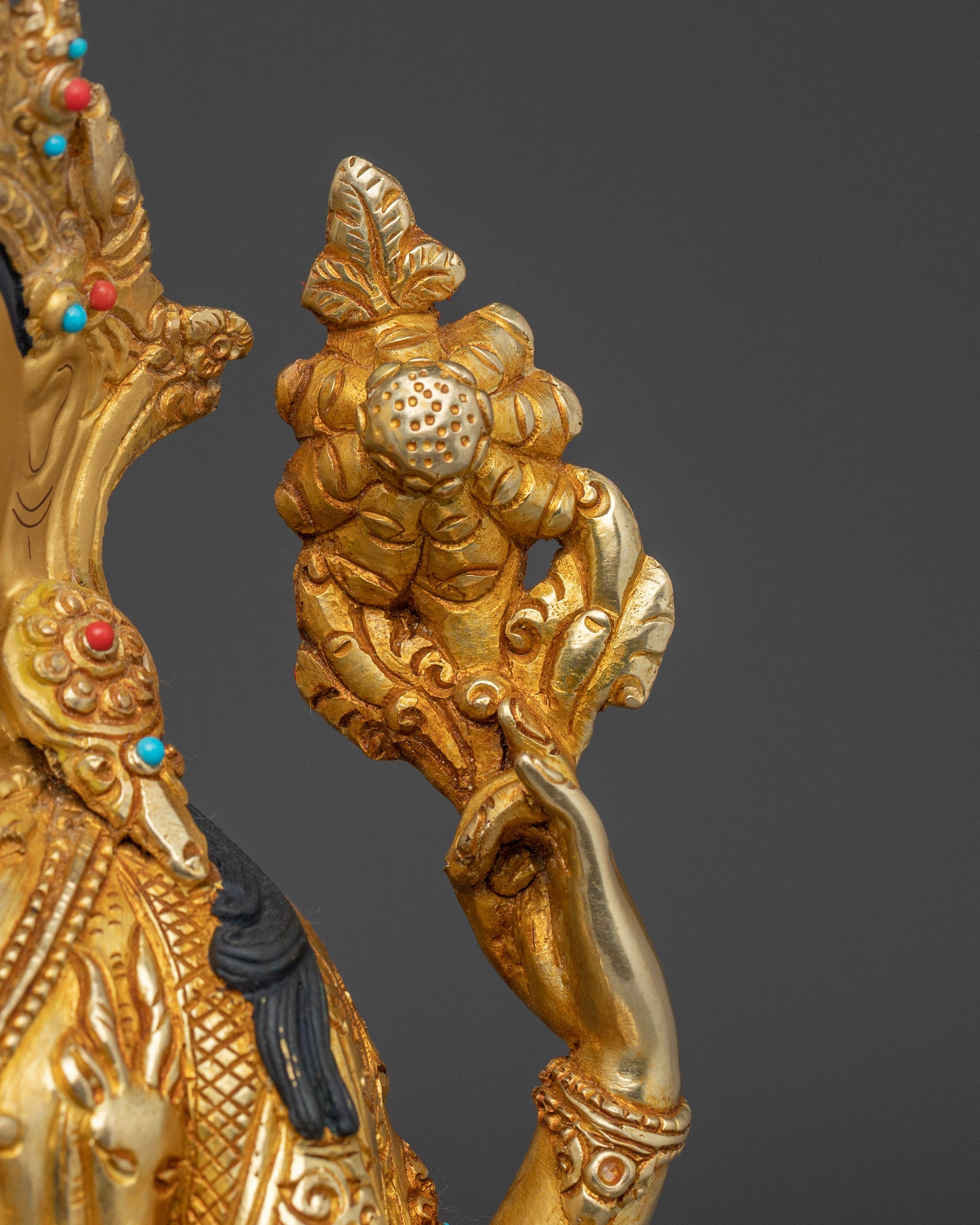 Handmade Buddha Artwork of Chenrezig | Protector and Healer in Tibetan Buddhism