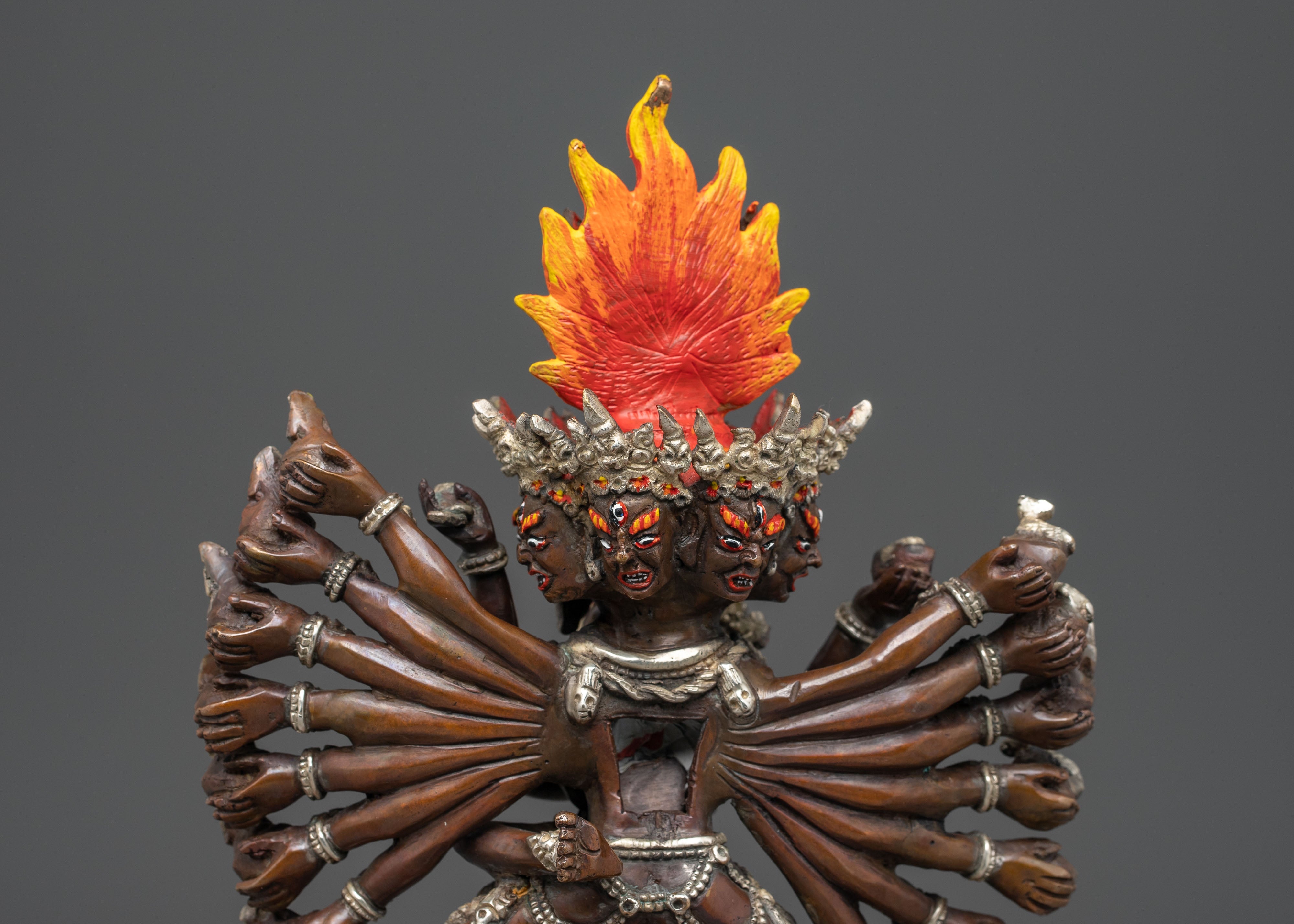 Tibetan Hevajra Statue | Wrathful Buddhist Deity