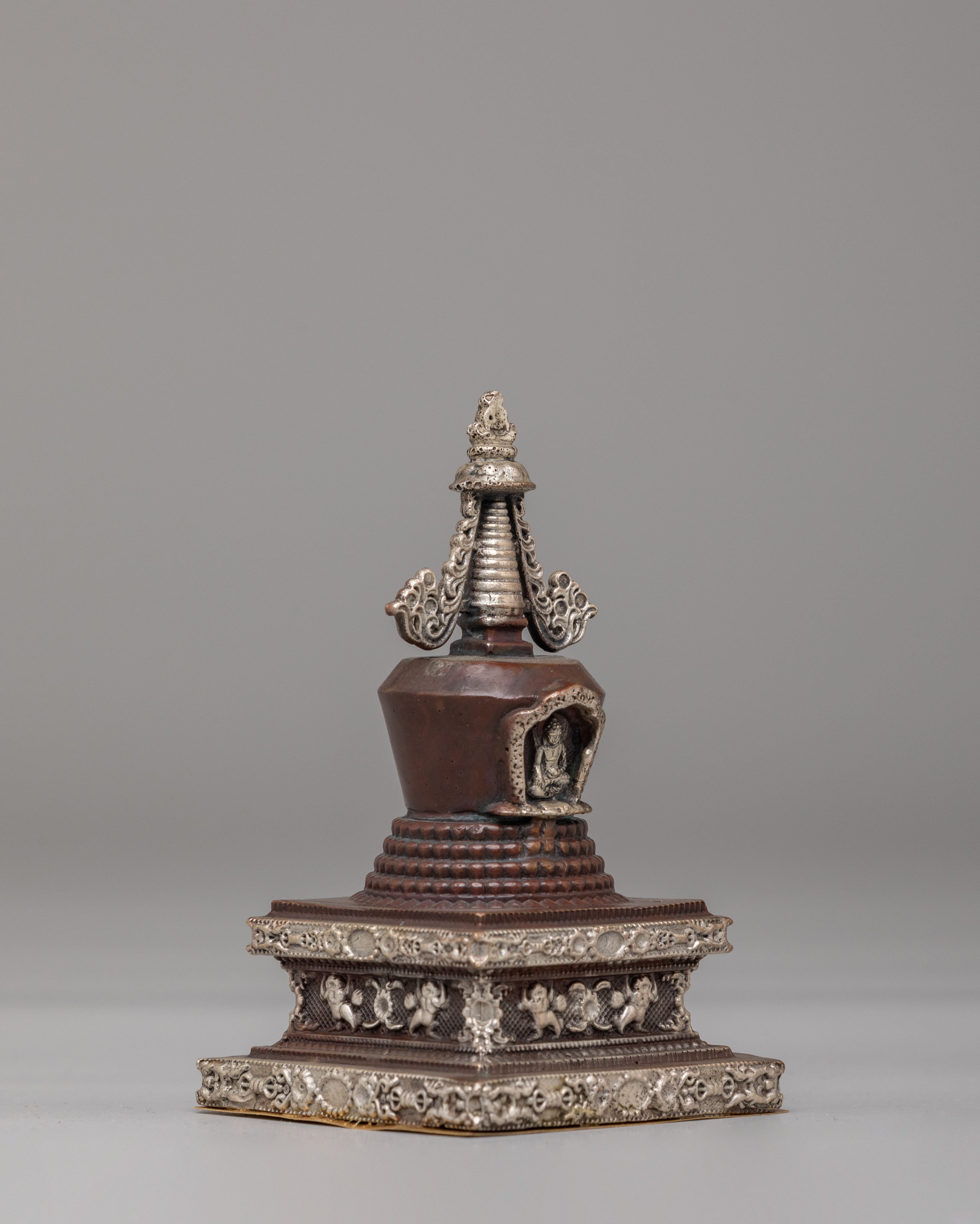 Tibetan Eight Great Stupa Set | Sacred Spiritual Decor for Meditation & Rituals