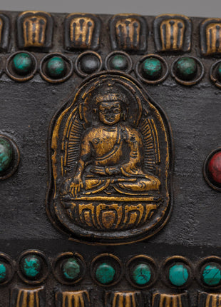 Handcrafted Tibetan Book Cover with Dragon Motif | Perfect for Spiritual Decor