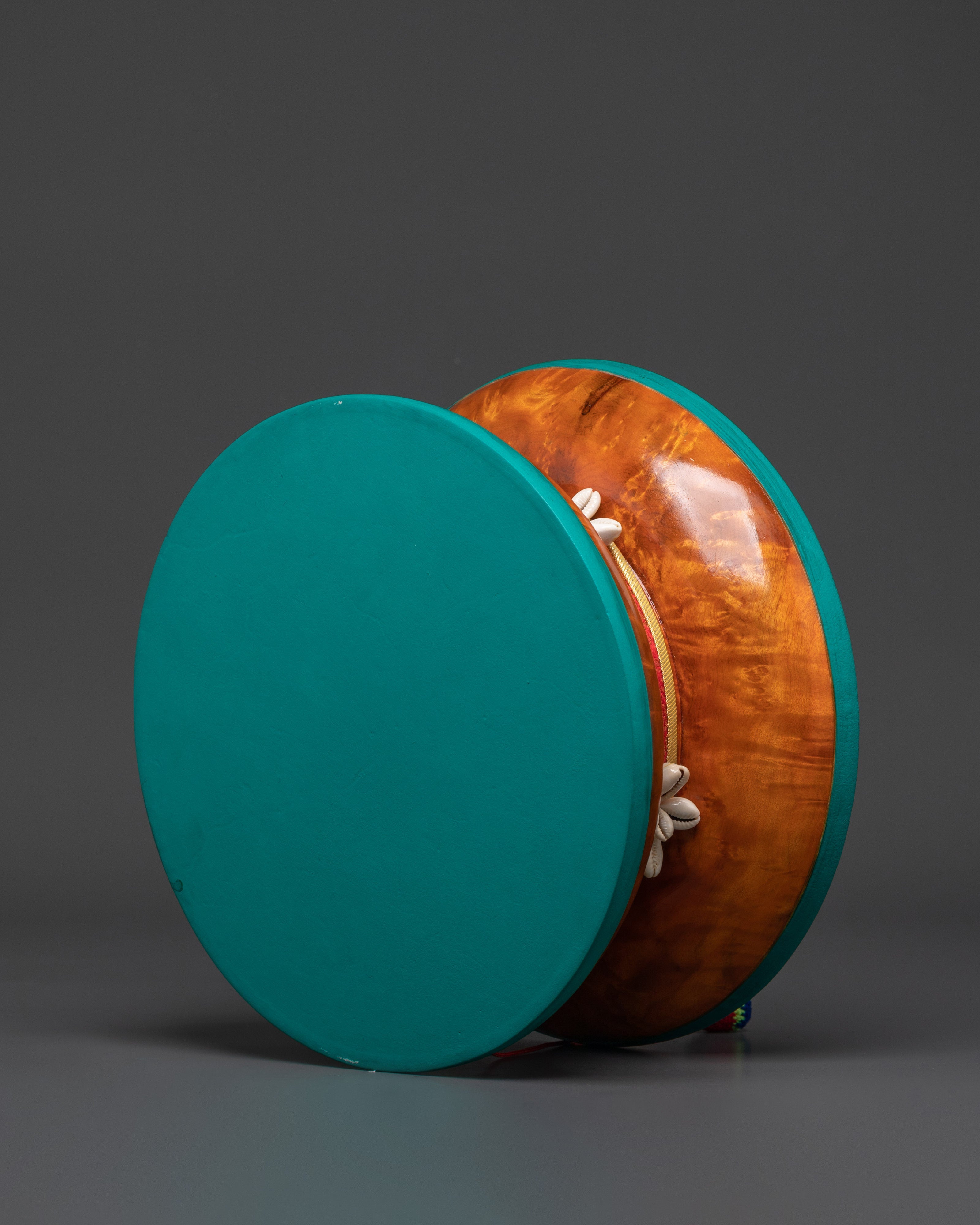 Handmade Traditional Buddhist Damaru for Rituals and Meditation