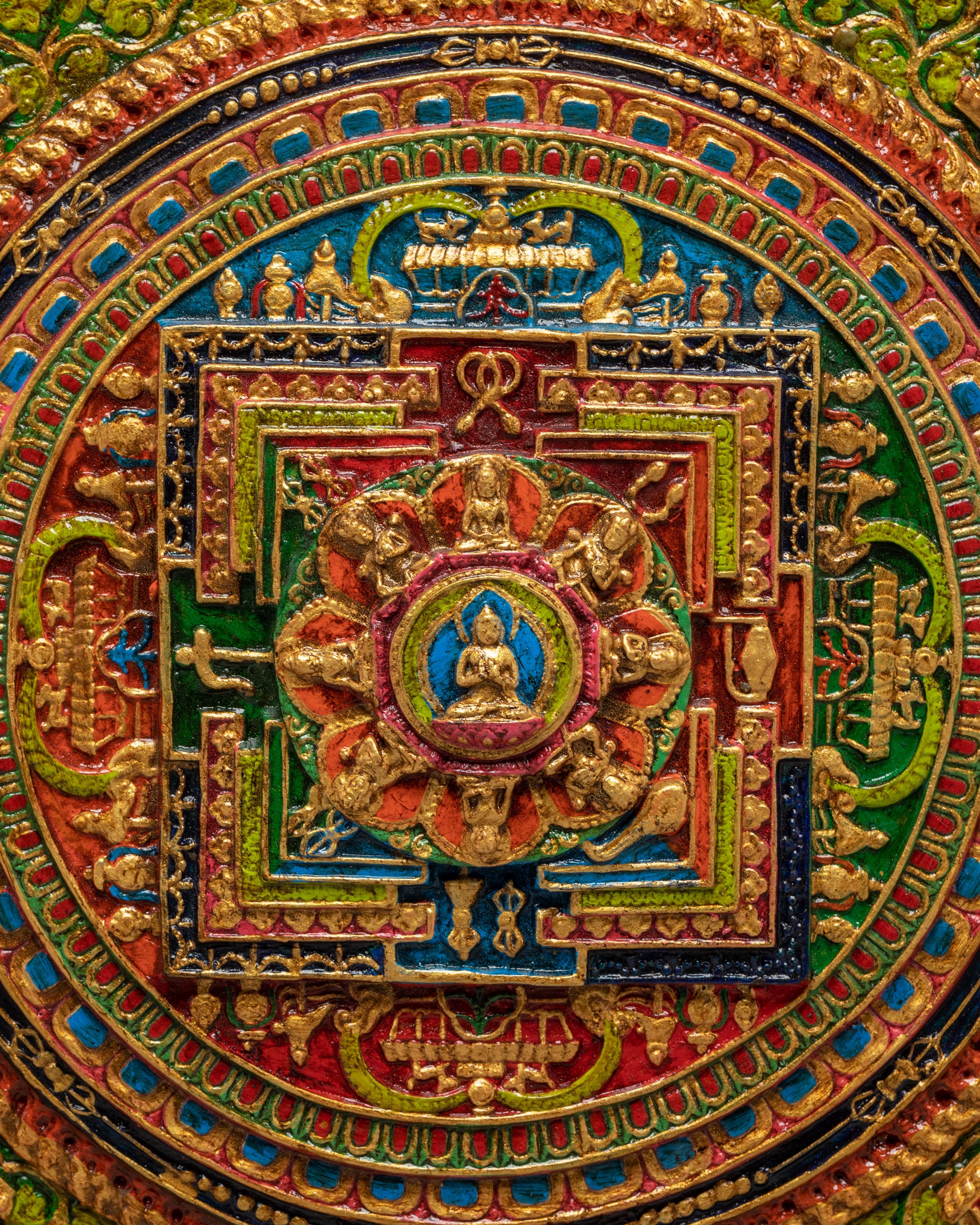 Sacred Symbolic Mandala Wall Hanging | Spiritual Art for Your Home