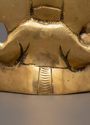 Brass Elephant Head Deity Ganesha Statue | Hindu Deity Decor for Prosperity & Good Luck