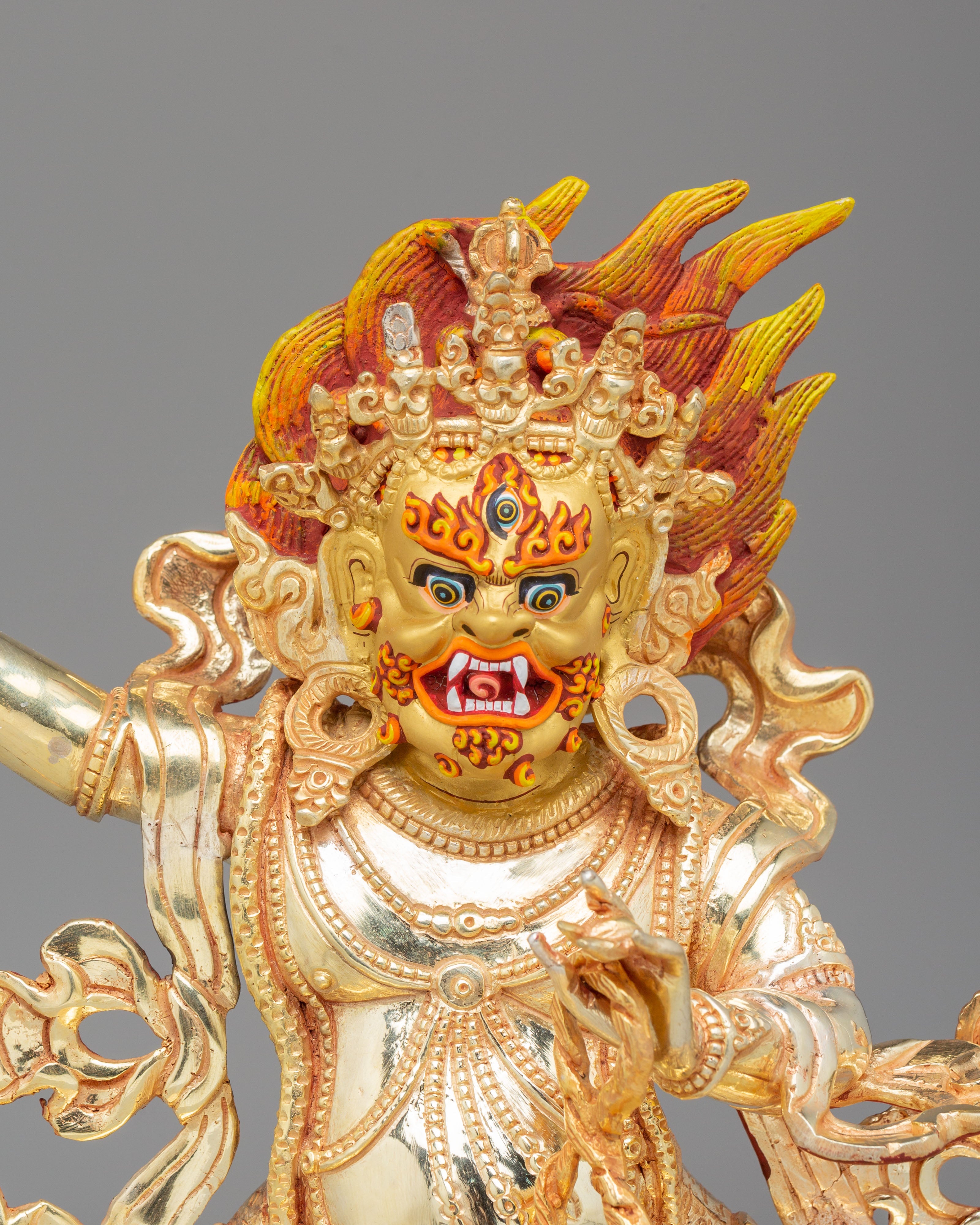Handcrafted Sacred Vajrapani Statue | Spiritual Protector Art