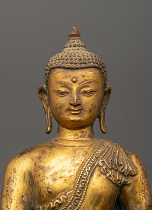 Medicine Buddha Sculpture | Gold Plating Healing Buddha