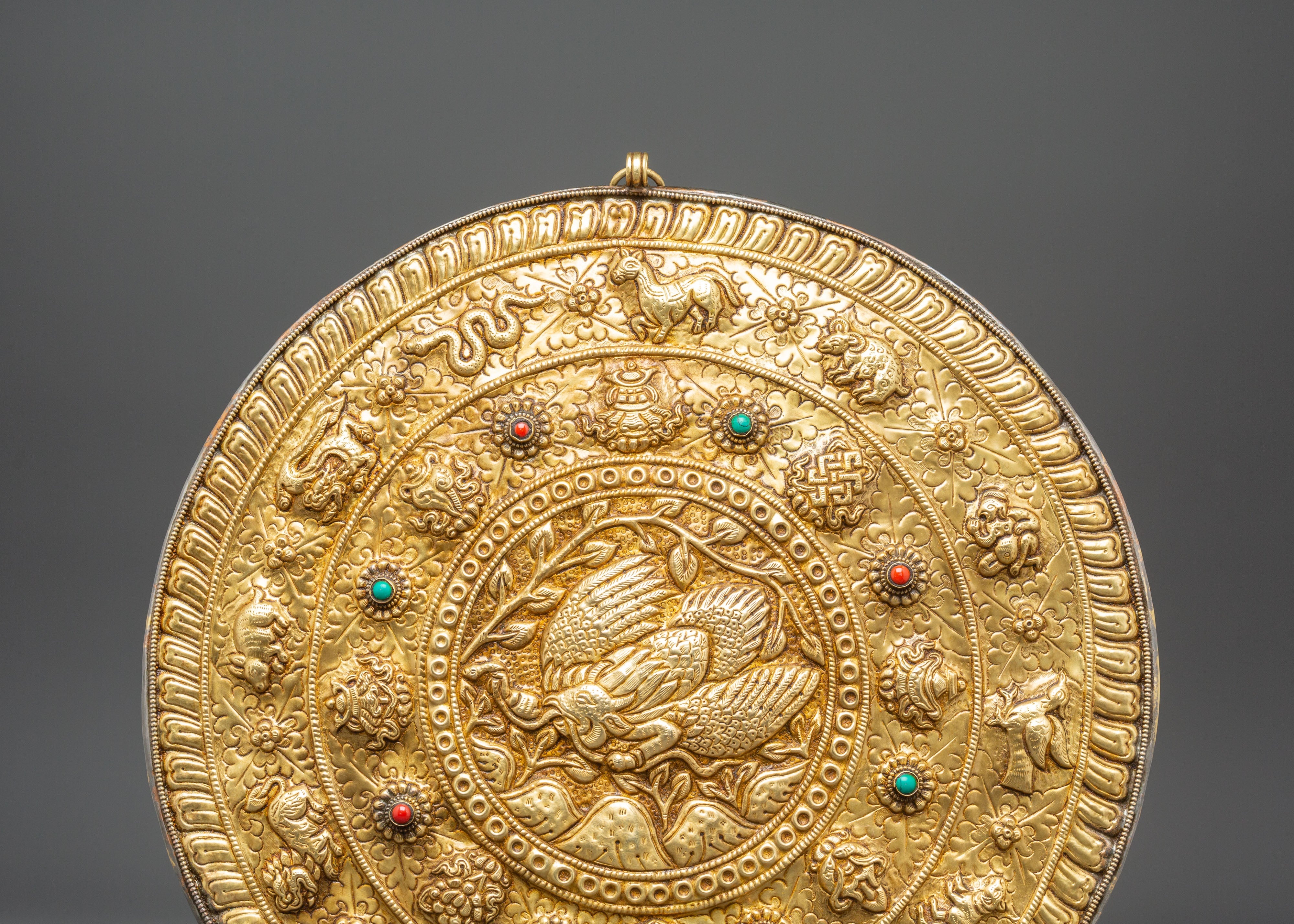 Tibetan Religious Wall Hanging | Sacred Buddhist Symbol for Peace and Prosperity