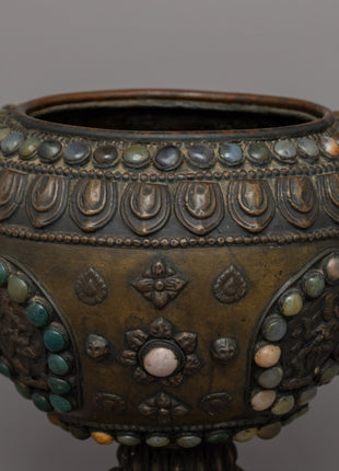 Artificial Stones Rice Pot | A Tibetan Buddhist Offering Vessel