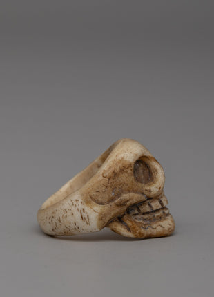 Hand-carved Buffalo Bone Ring with Intricate Details | Symbol of Strength and Individuality
