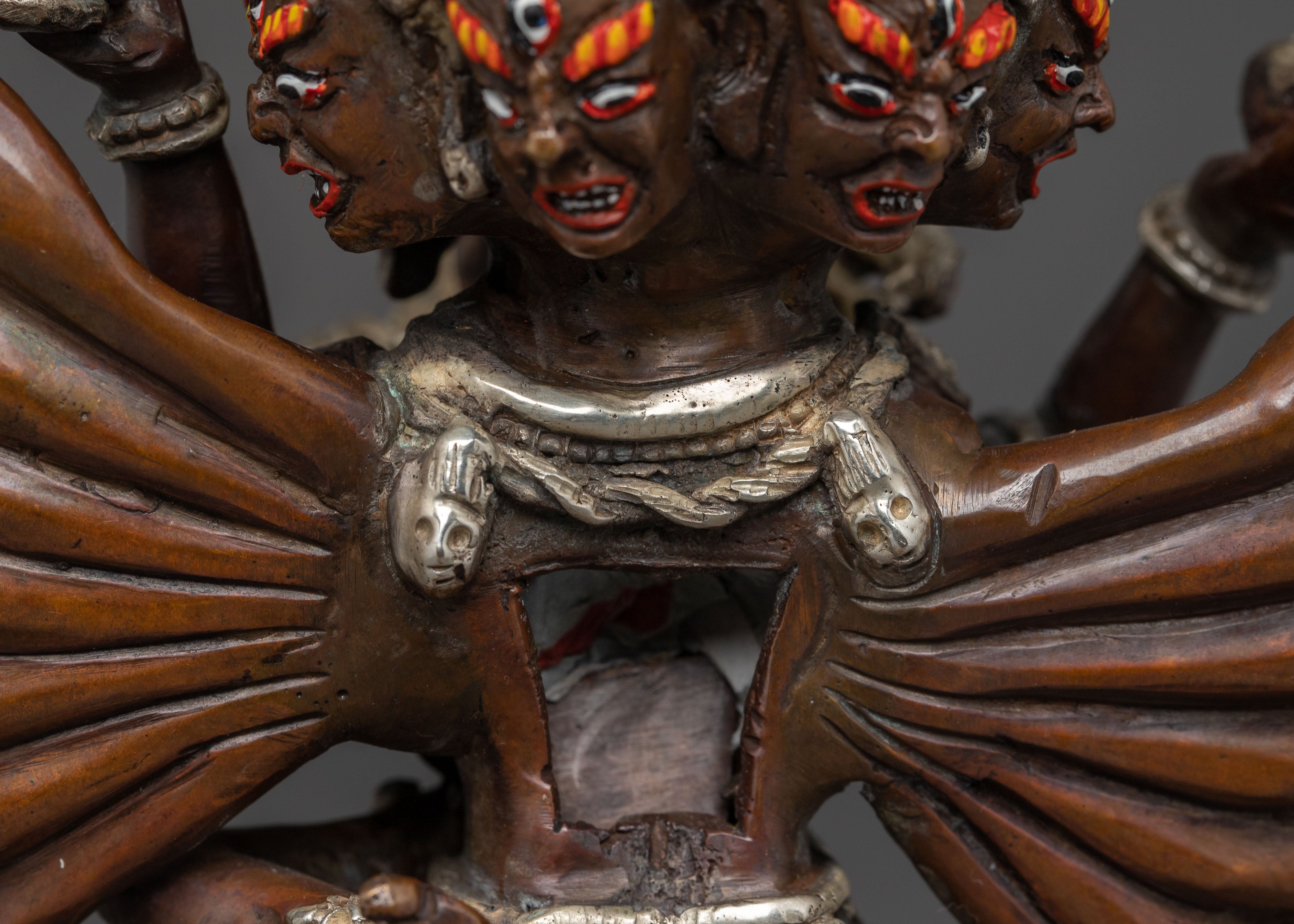 Tibetan Hevajra Statue | Wrathful Buddhist Deity