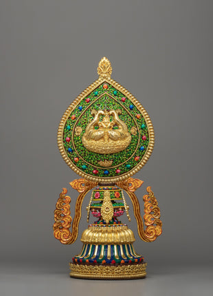 Eight Auspicious Symbols | Handcrafted Gold-Plated Tibetan Sacred Set