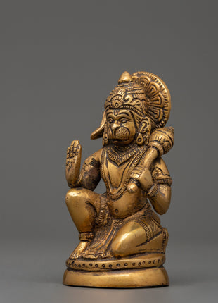Brass Hanuman Statue | Strength & Devotion Decor