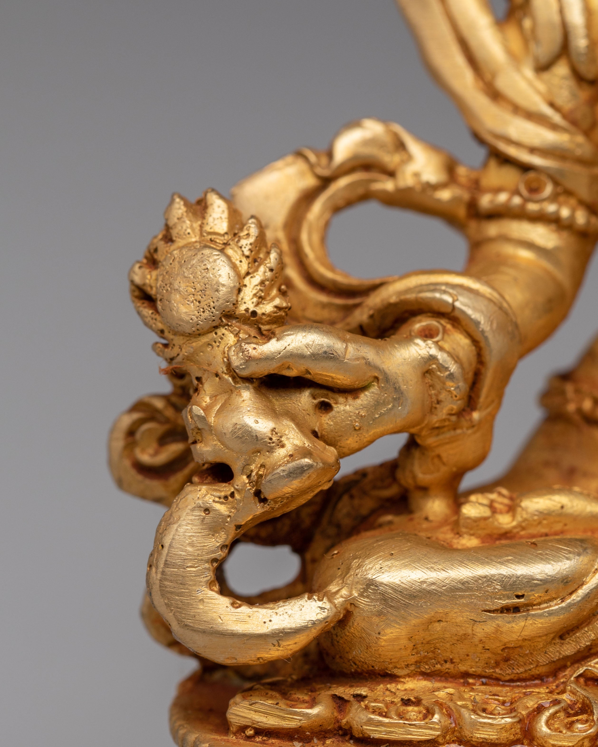 Sacred Tibetan Dukar Statue | Buddhist Protector Deity