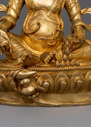 Dzambhala Kuber Buddhist Deity Statue | Wealth Guardian Sculpture