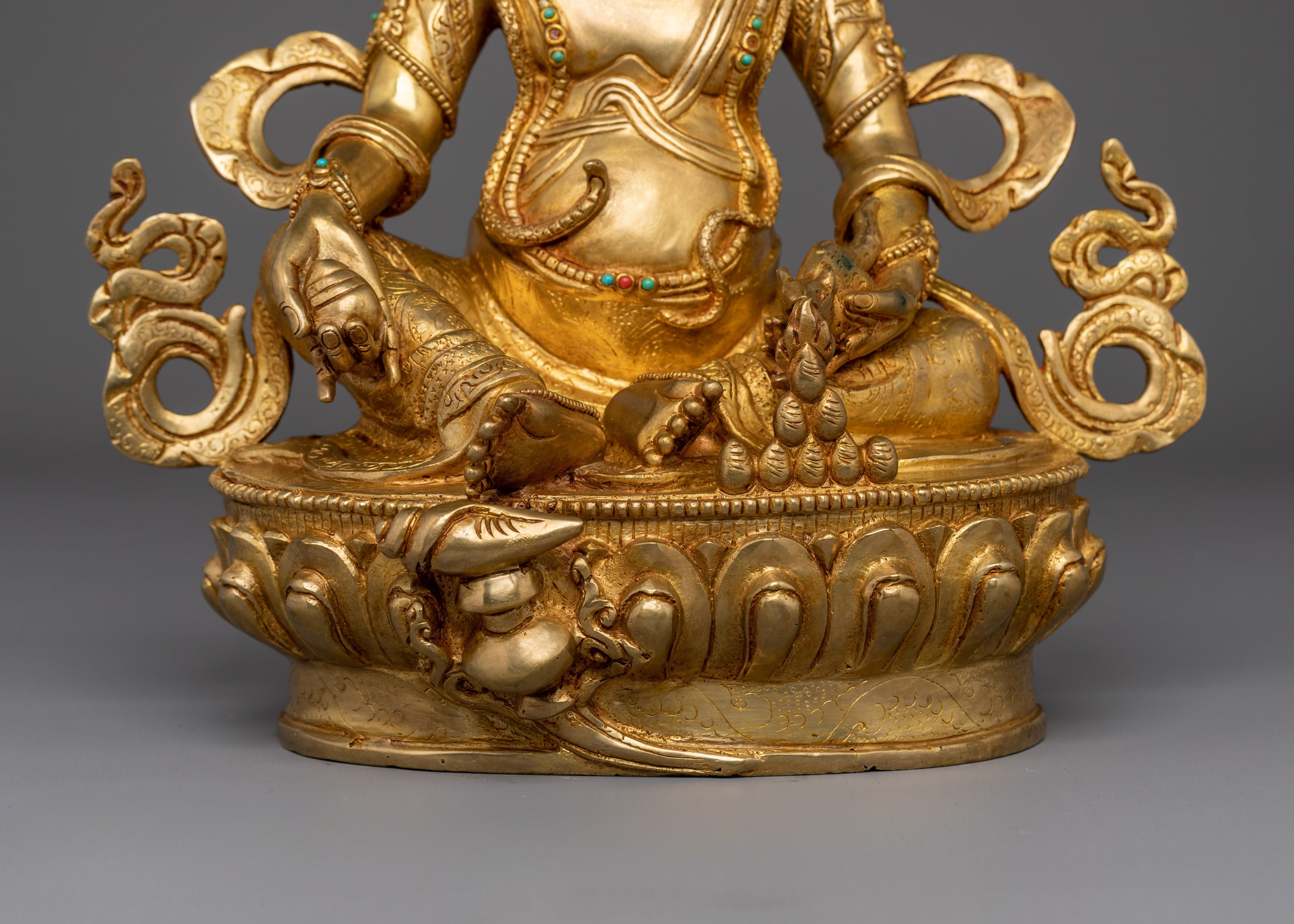 Dzambhala Kuber Buddhist Deity Statue | Wealth Guardian Sculpture