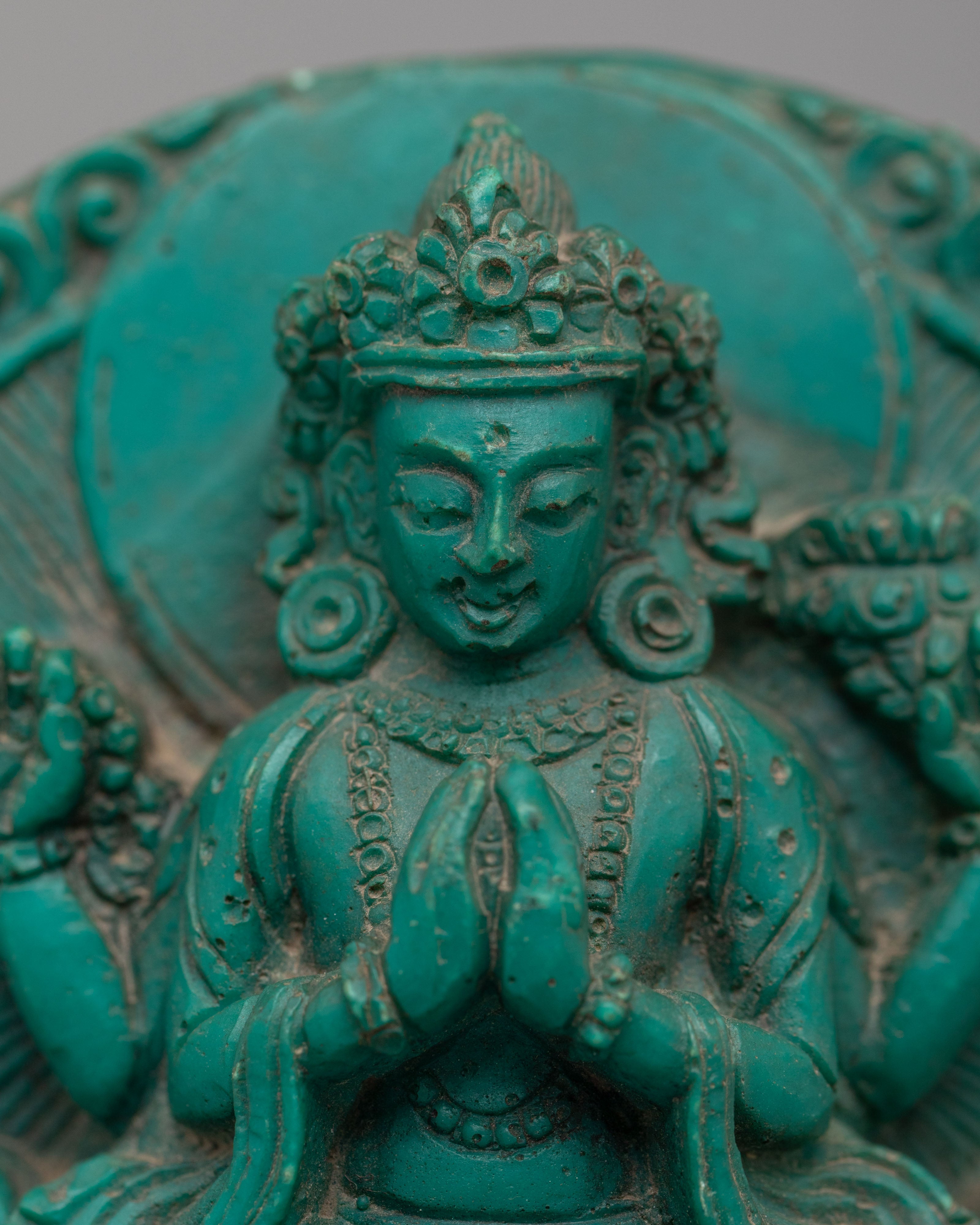 Traditional Chenrezig Spiritual Sculpture | Bodhisattva of Compassion