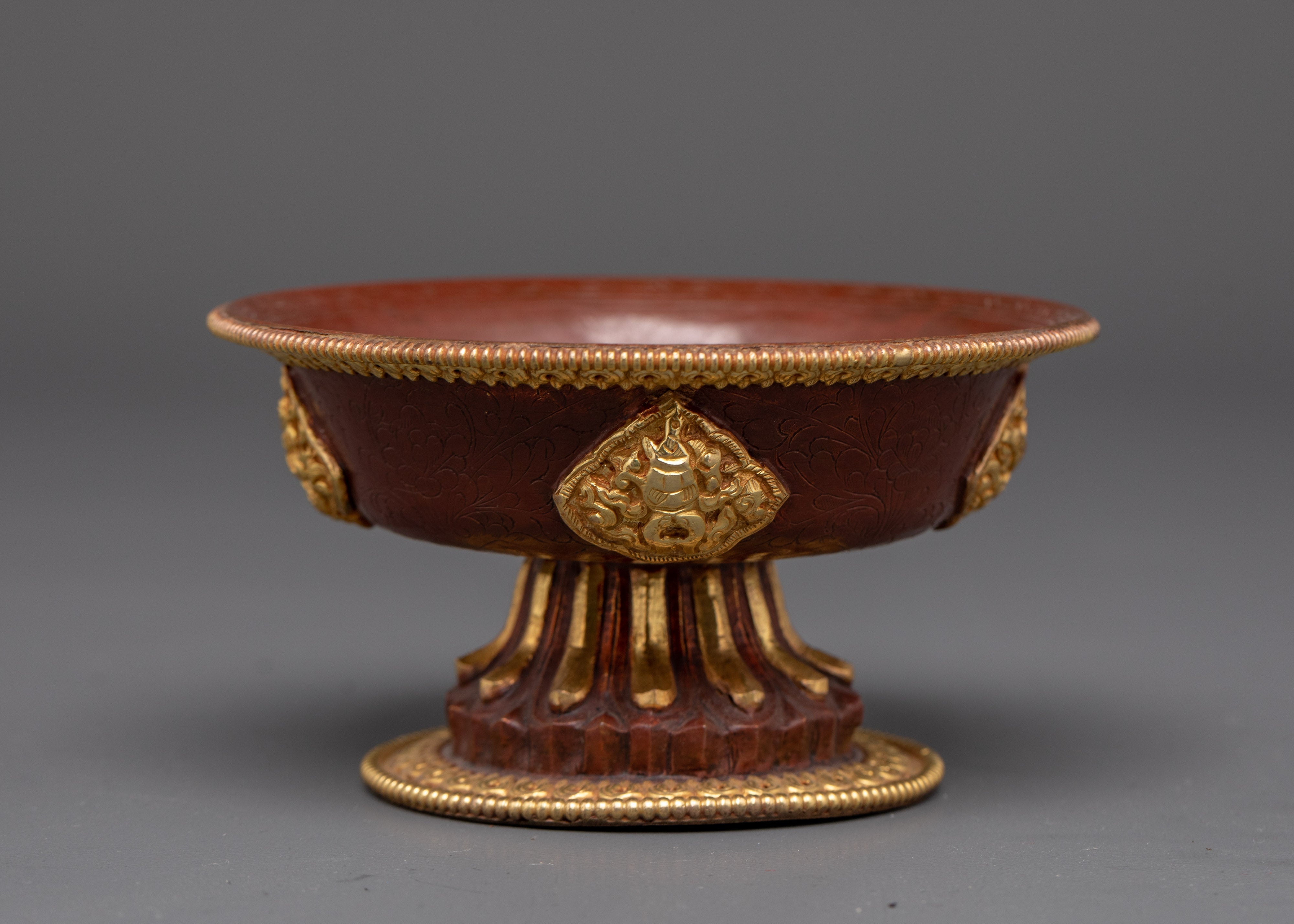 Copper Serkyem Set for Offering | Spiritual Decor for Altar