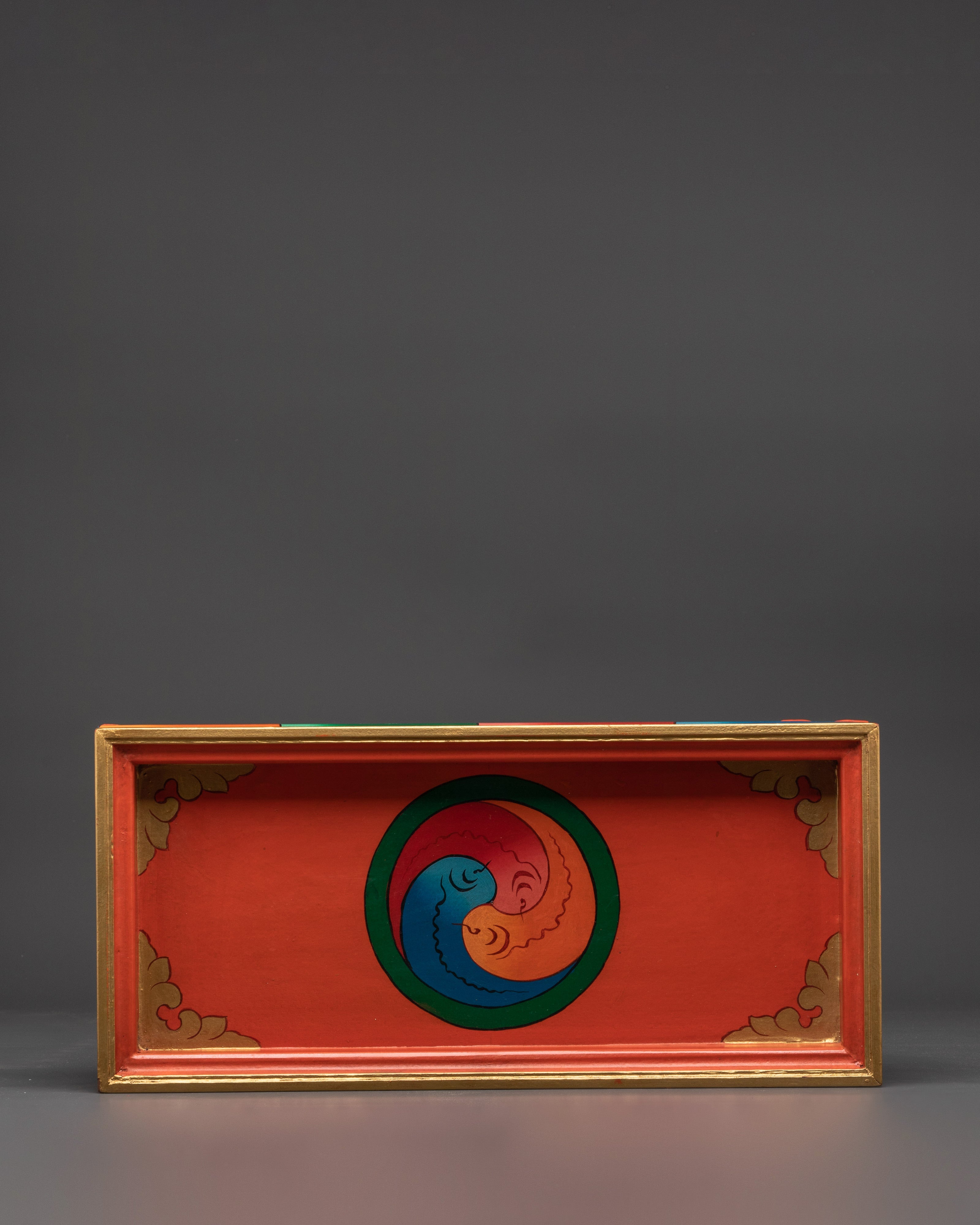Wooden Tray | Decorative Tibetan Ritual and Offering Tray