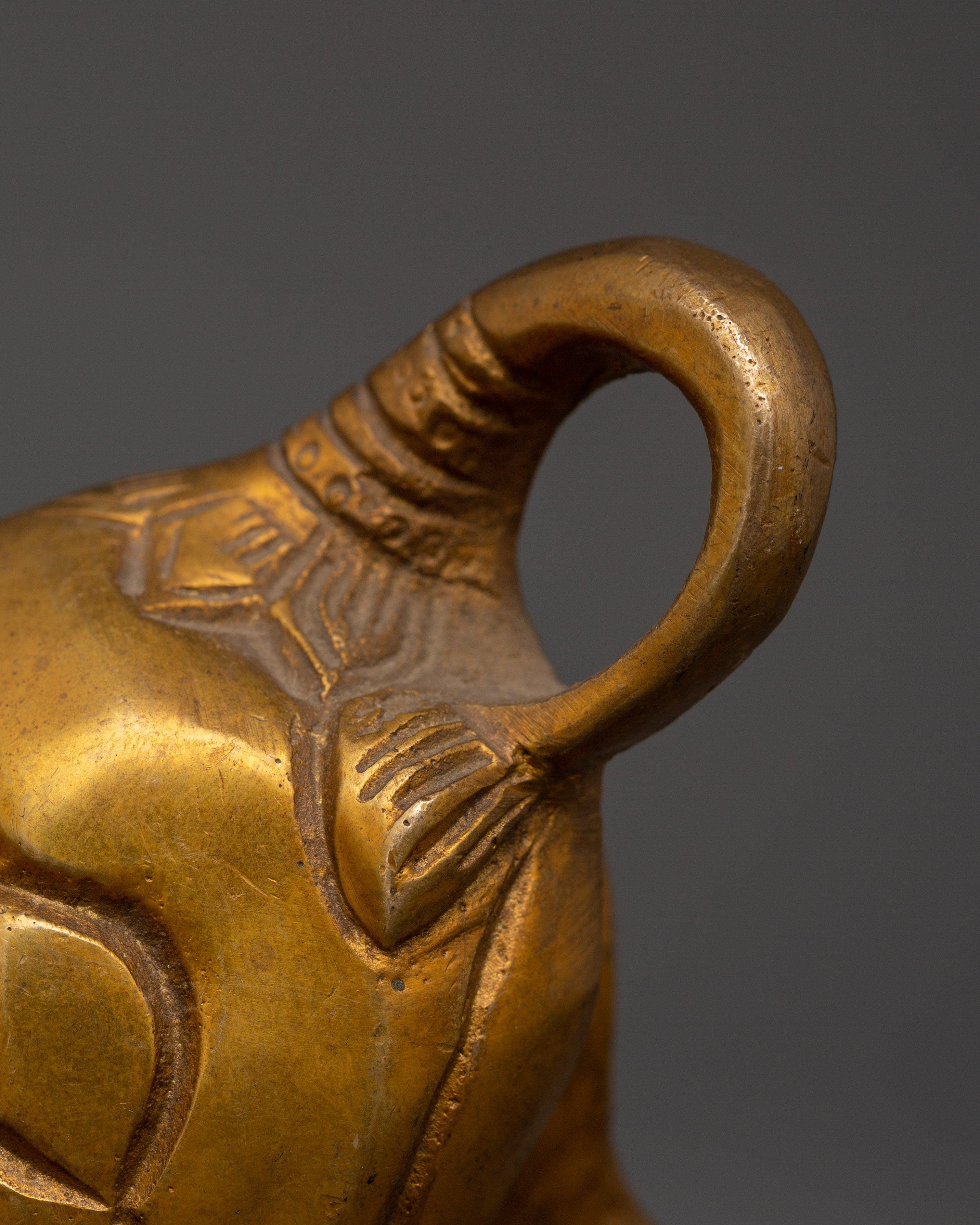 Handcrafted Brass Ox Statue Set | Pair of Decorative Sacred Oxen Sculptures