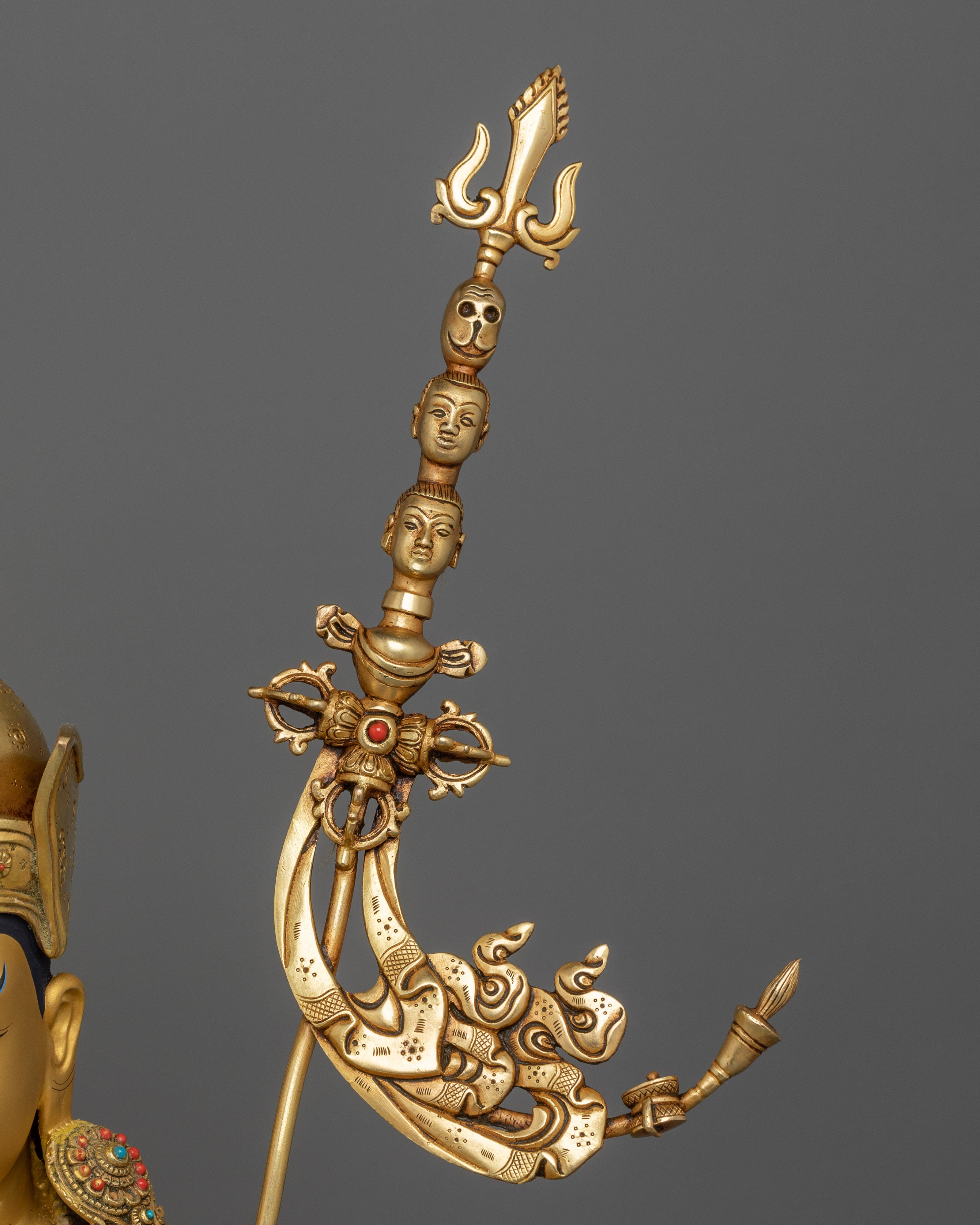 Guru Rinpoche With Beautiful Handcarved Gemstones Statue | The Precious Master