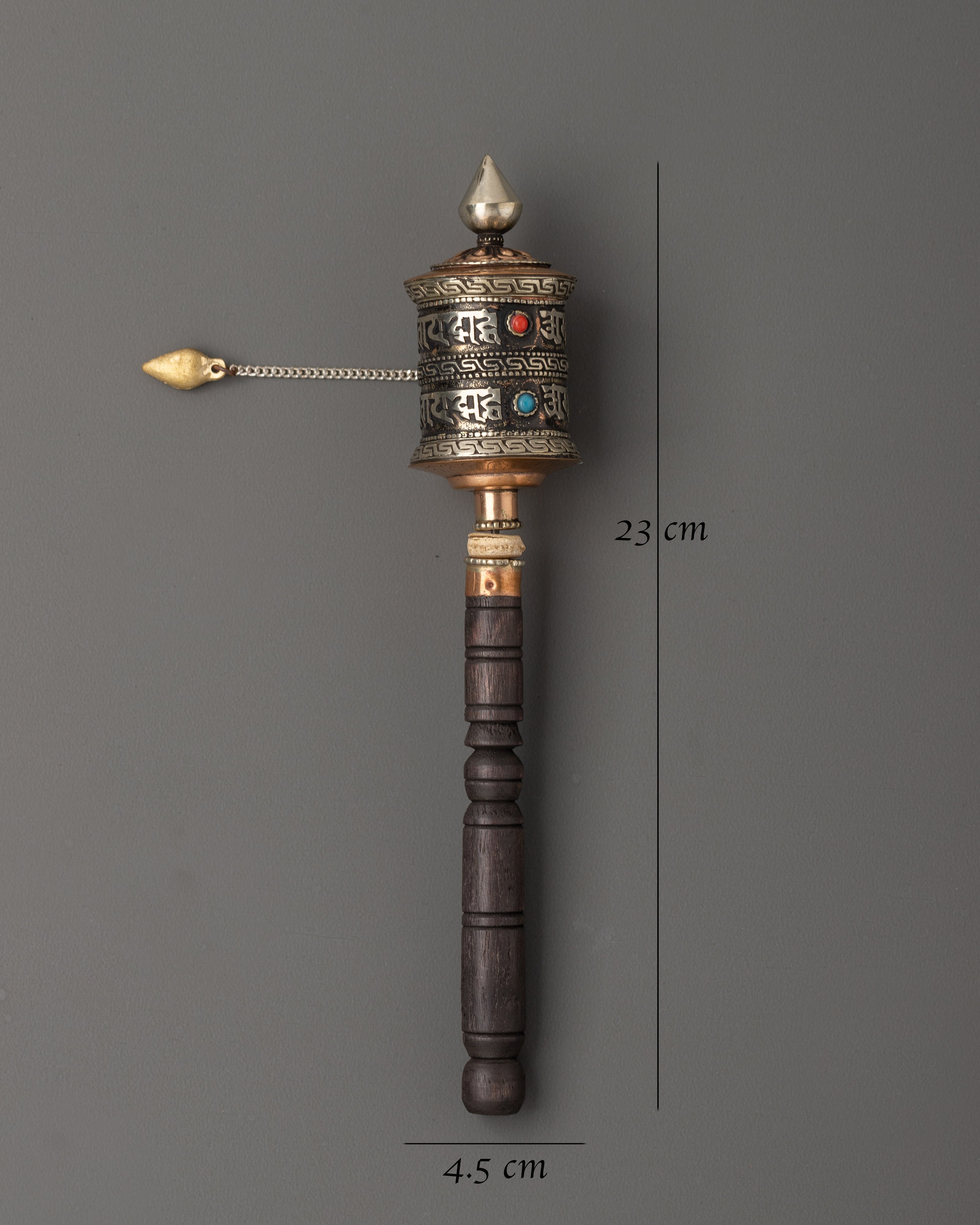 Handheld Tibetan Prayer Wheel | Spiritual Mantra Practice